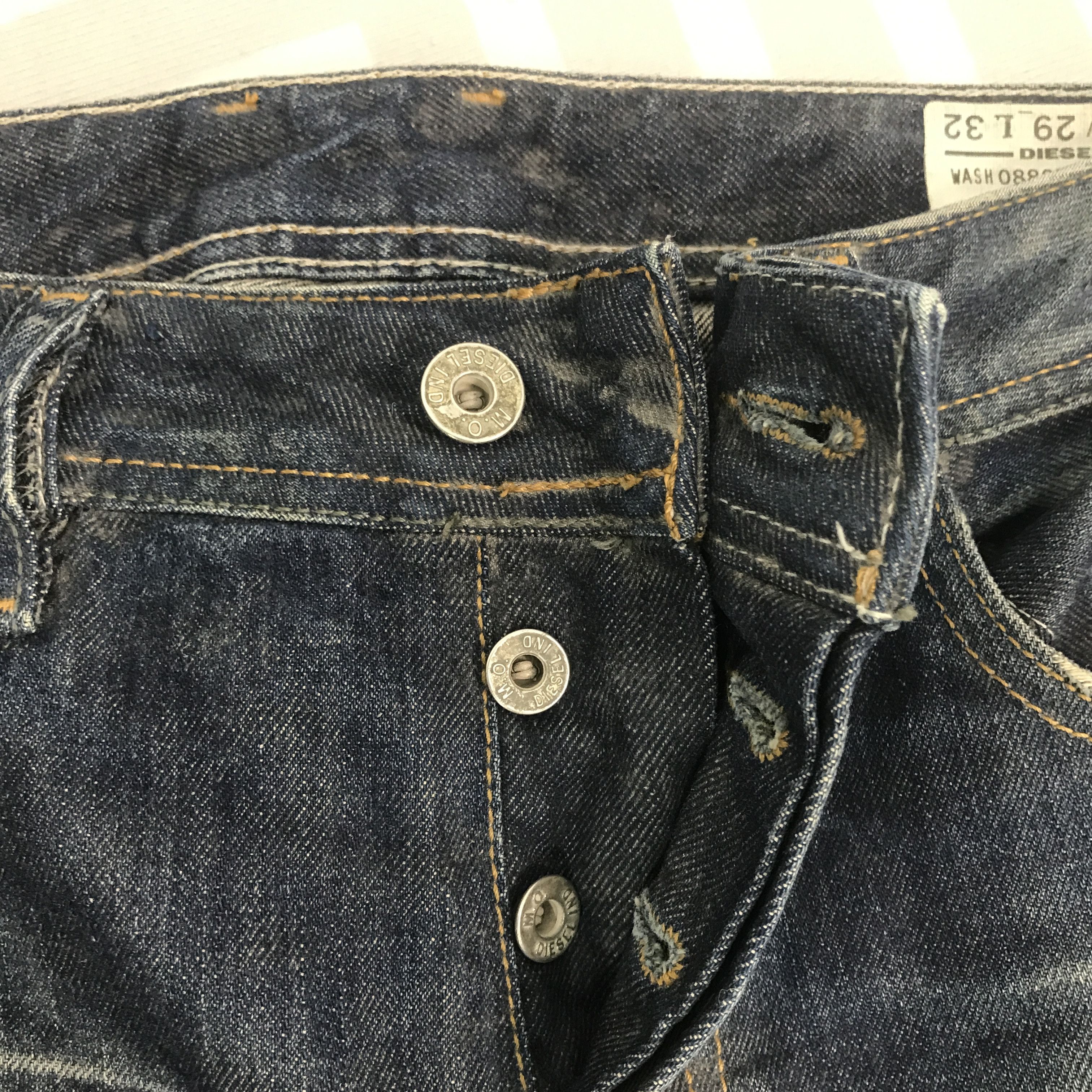 Diesel × Vintage Vintage Diesel Industry Denim faded jeans pants Size US 29 - 12 Thumbnail