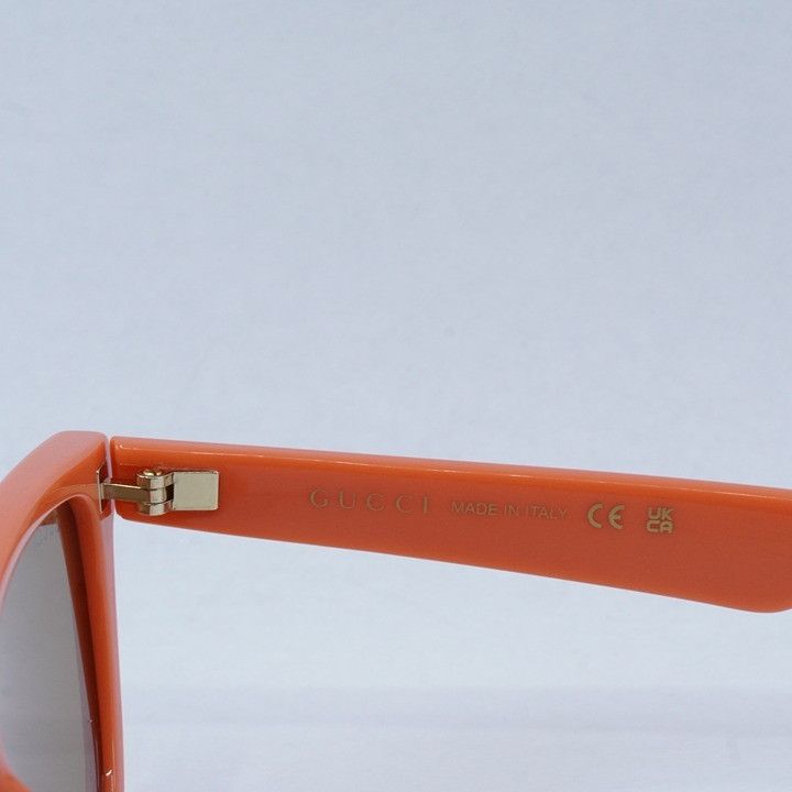 Gucci Gucci GG1539S 004 Sunglasses Orange Rectangle Frame, Brown Size ONE SIZE - 7 Thumbnail