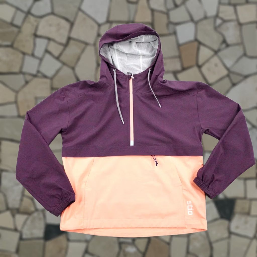 Pinko Stio Jacket Womens XL Maroon Pink CFS Hooded Anorak Windbreaker Pullover 1/2 Zip Size XS / US 0-2 / IT 36-38 - 1 Thumbnail