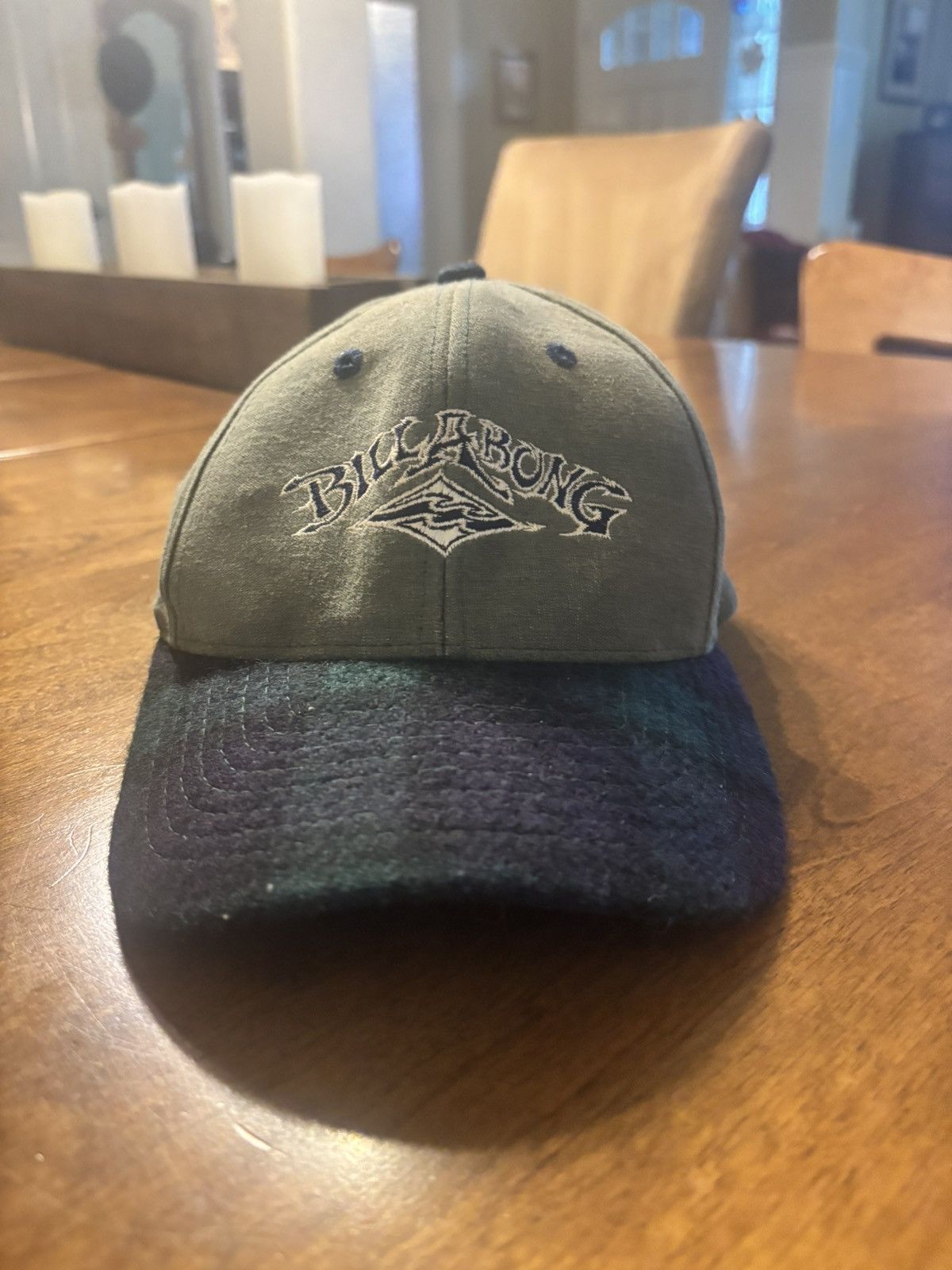 Billabong Vintage Y2K Billabong Plaid Snapback - Earth Tone Skate Size ONE SIZE - 1 Thumbnail