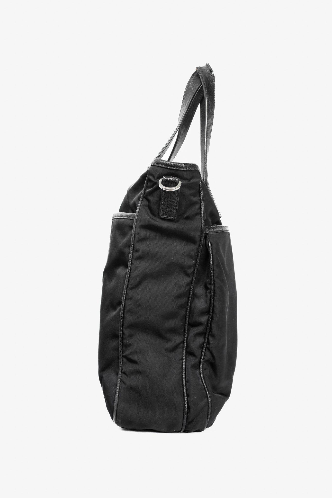 Prada Nero Tessuto & Saffiano-Leather 2-Way Tote
