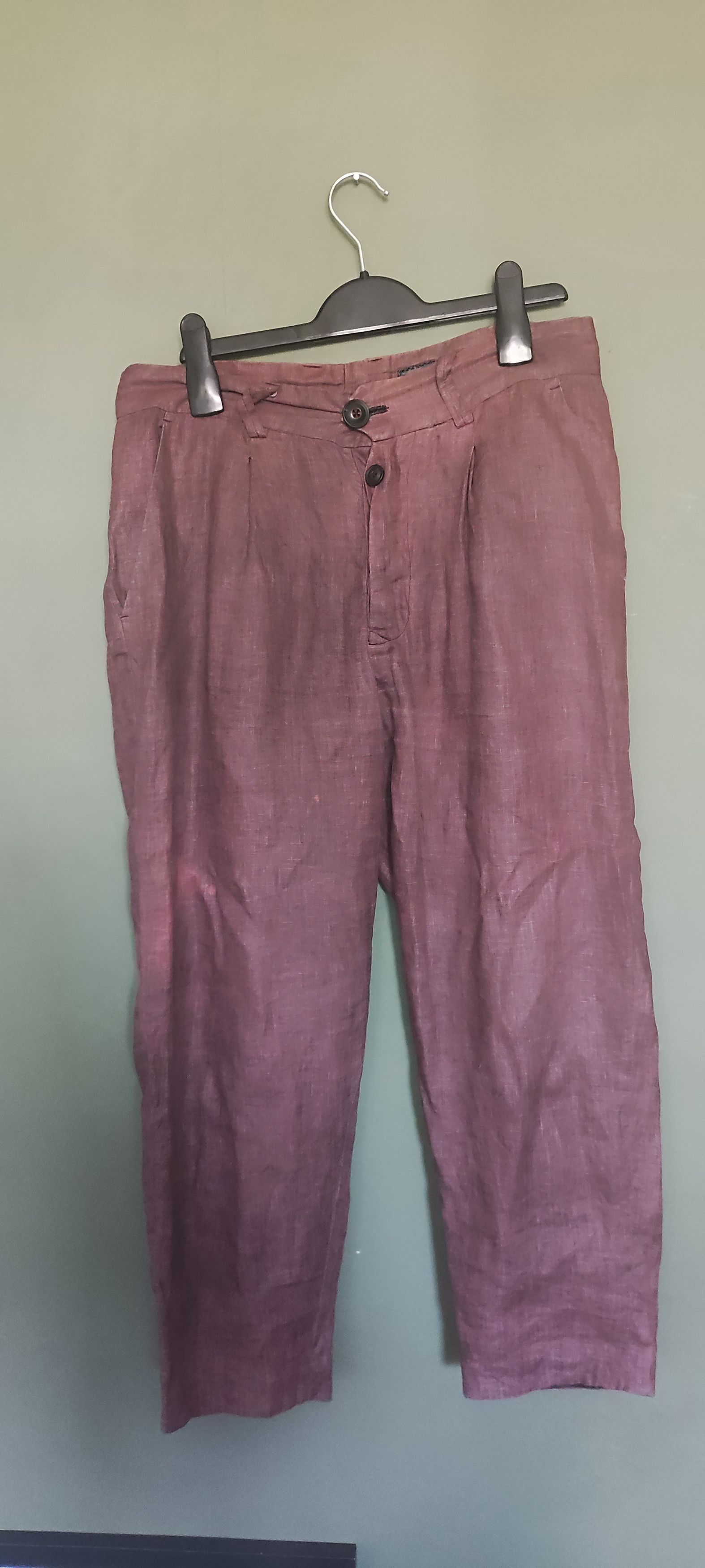 Geoffrey B. Small SS19 Cropped Linen Trousers Size US 32 / EU 48 - 2 Thumbnail