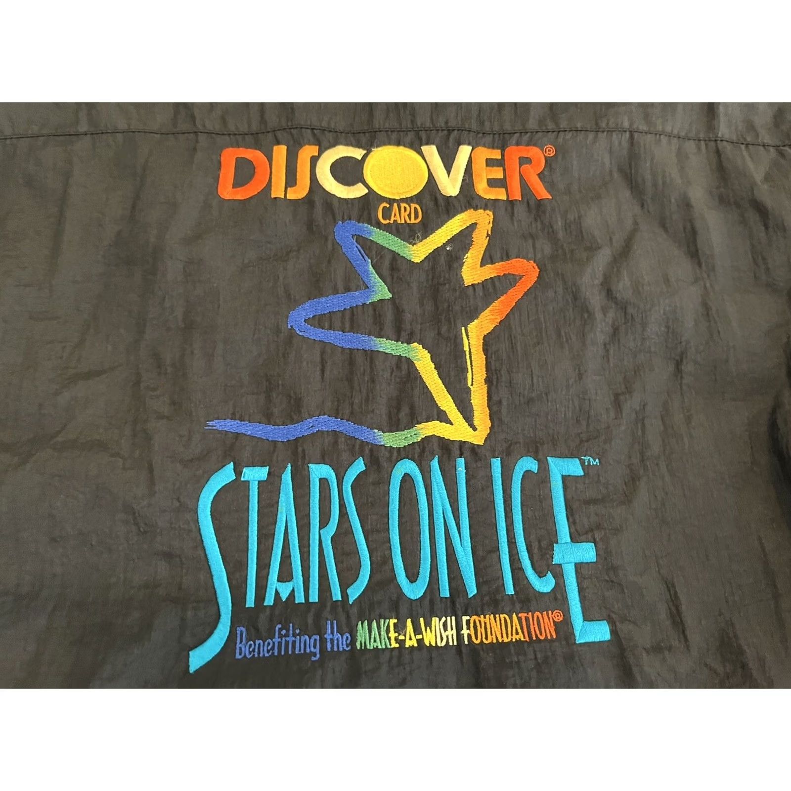 Vintage VINTAGE Stars on Ice Windbreaker Jacket Make-A-Wish Foundation Jacket L Black Stars Windbreaker Mens XL? Size US L / EU 52-54 / 3 - 2 Thumbnail
