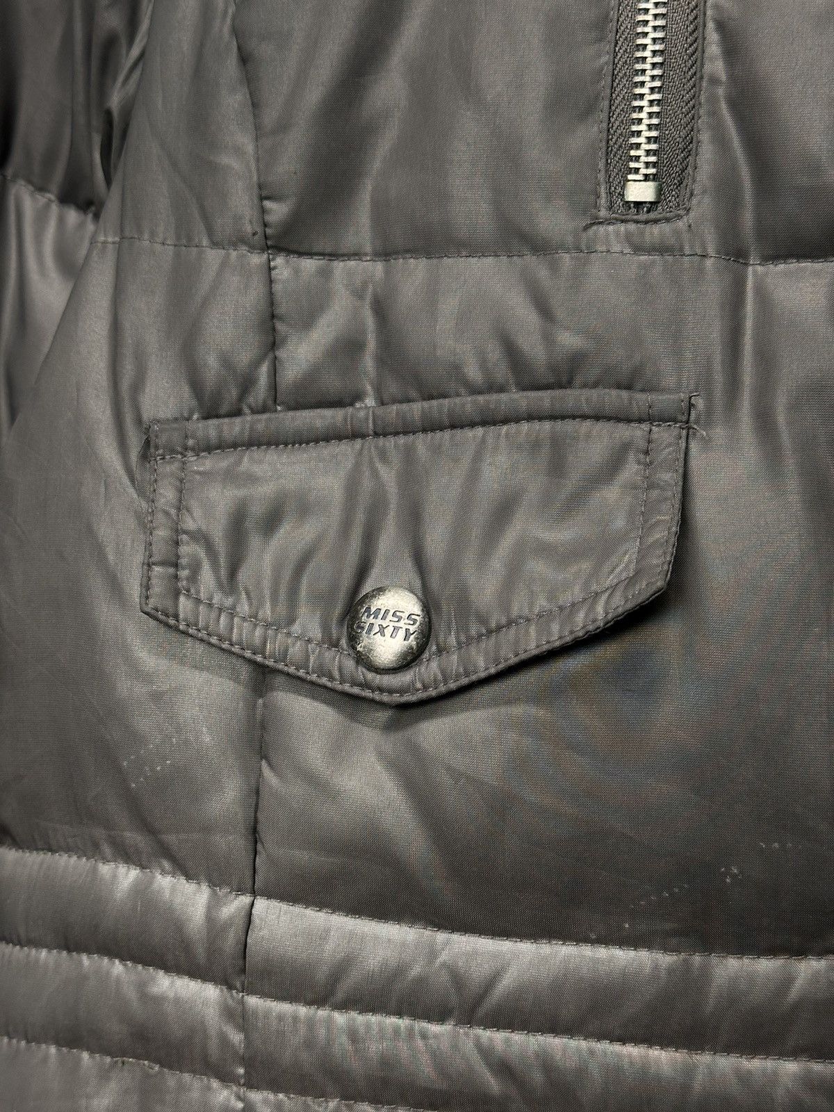 Miss Sixty Vintage Japan Military Fur Hood Jacket Y2K Utility Cropped Size S / US 4 / IT 40 - 4 Thumbnail