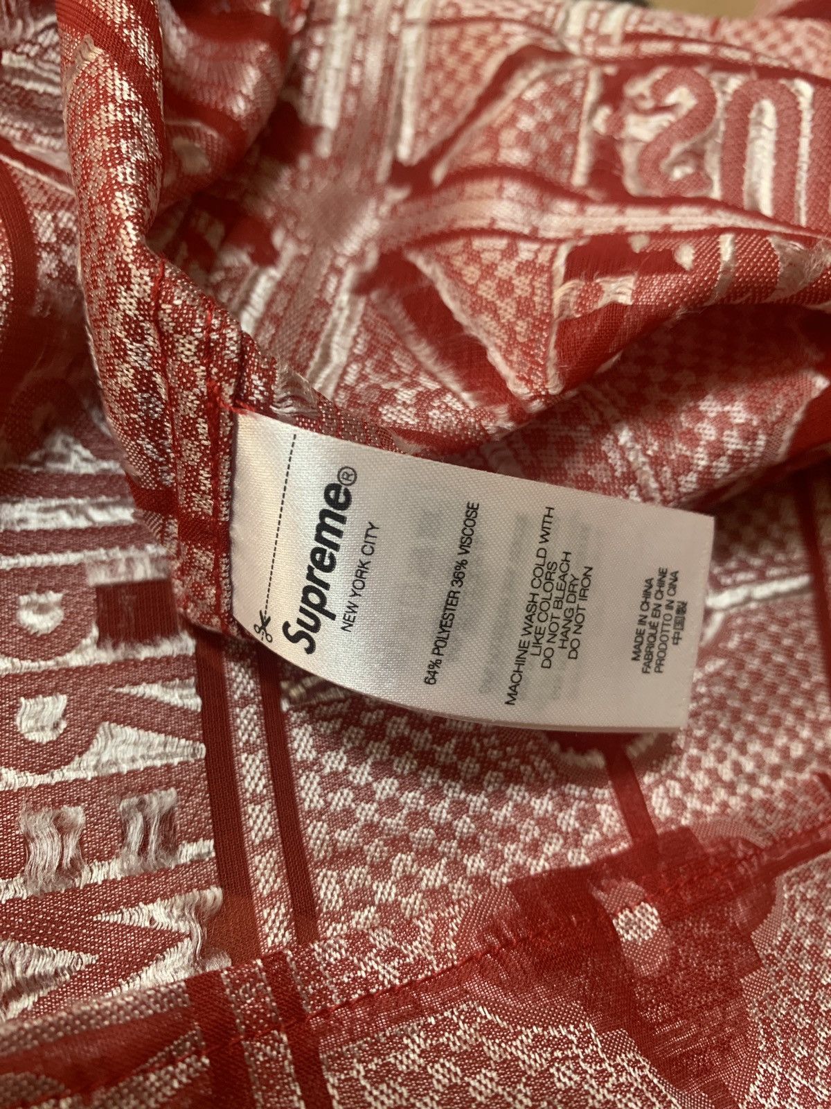 Supreme Supreme Tray Jacquard S/S Shirt "Red Size US S / EU 44-46 / 1 - 4 Thumbnail