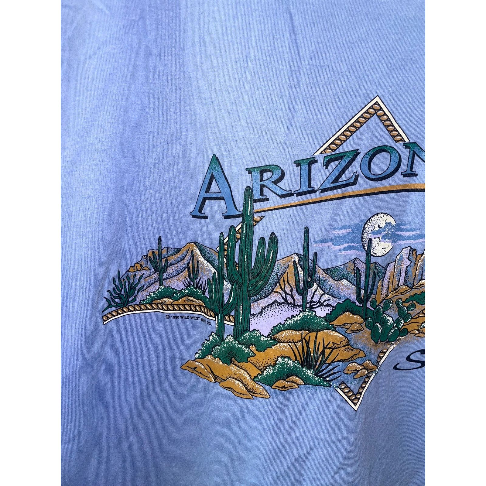 Jerzees Womens Vintage Sleeper Shirt Arizona Scottsdale Cactus Tee M Size M / US 6-8 / IT 42-44 - 2 Thumbnail