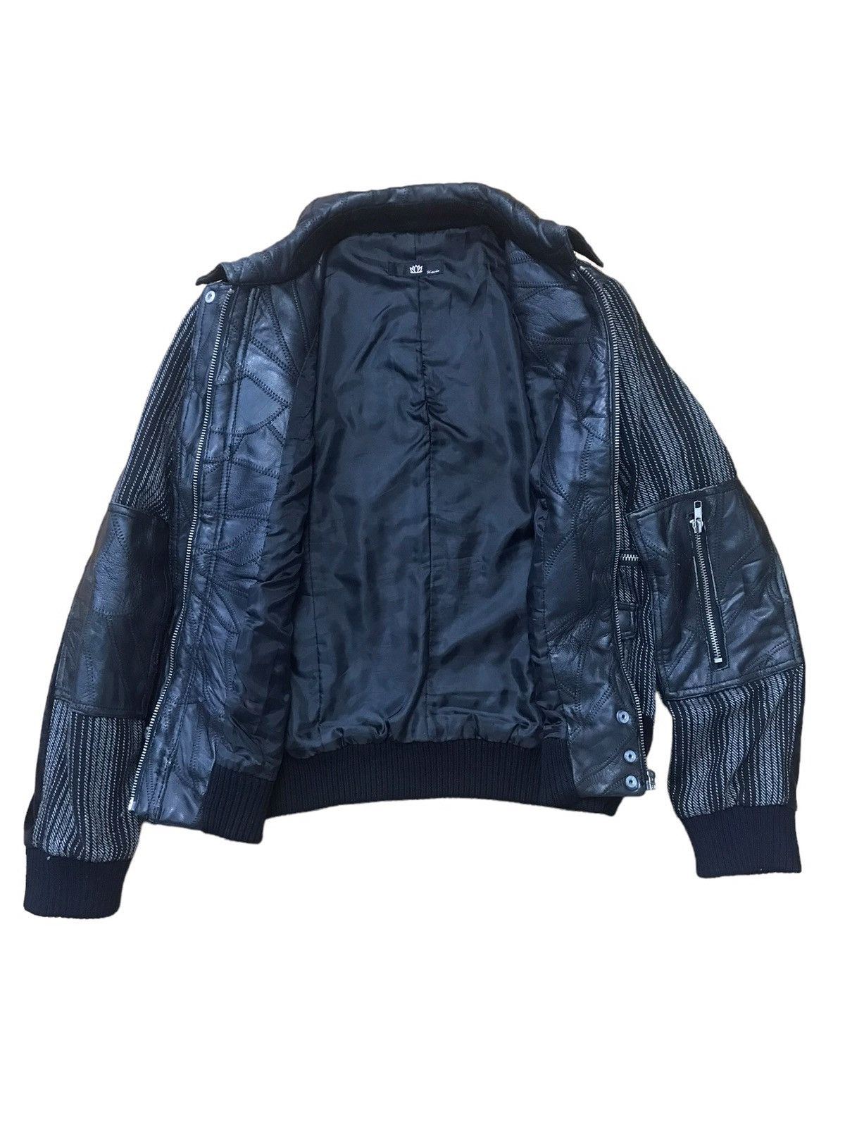 Japanese Brand Kacia Half Leather Wool Jacket Size US S / EU 44-46 / 1 - 7 Thumbnail