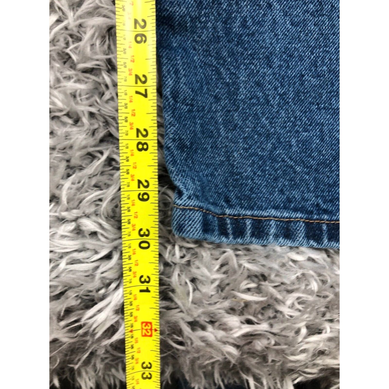 Wrangler Wrangler Jeans Straight 42x30 Mens Mid Blue Wash Denim 5-Pocket Regular Belt Loops Size US 42 / EU 58 - 3 Thumbnail