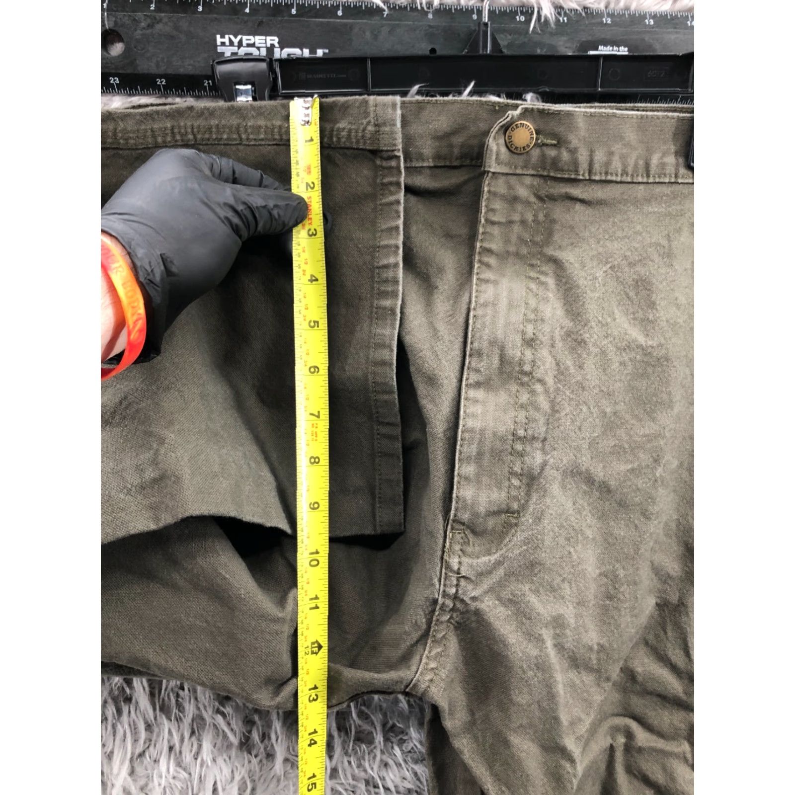 Dockers DOCKERS Canvas Carpenter Pants Mens 42x30 Green Slim Straight 5-Pocket Logo Zipper Button Casual Formal Business Pants Size US 42 / EU 58 - 4 Thumbnail