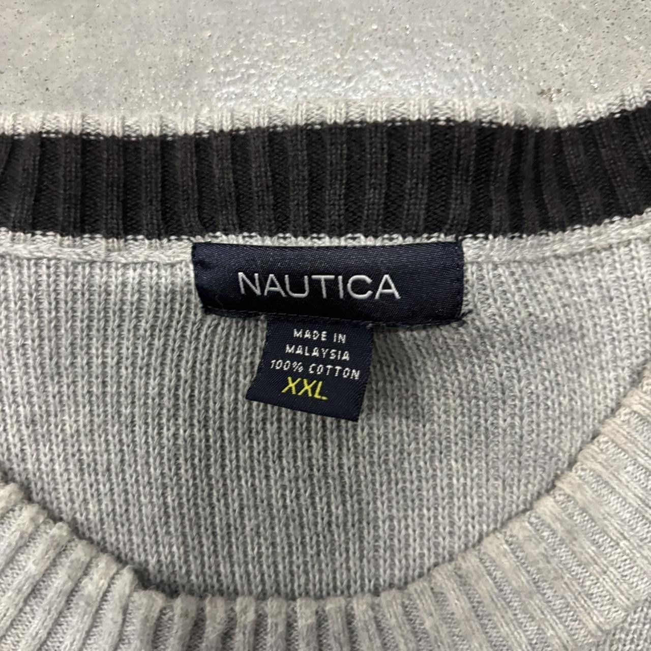 Japanese Brand × Vintage Crazy Vintage Y2K/2000s Grunge Grey Black Striped Skater Sweater! Size US XXL / EU 58 / 5 - 5 Thumbnail
