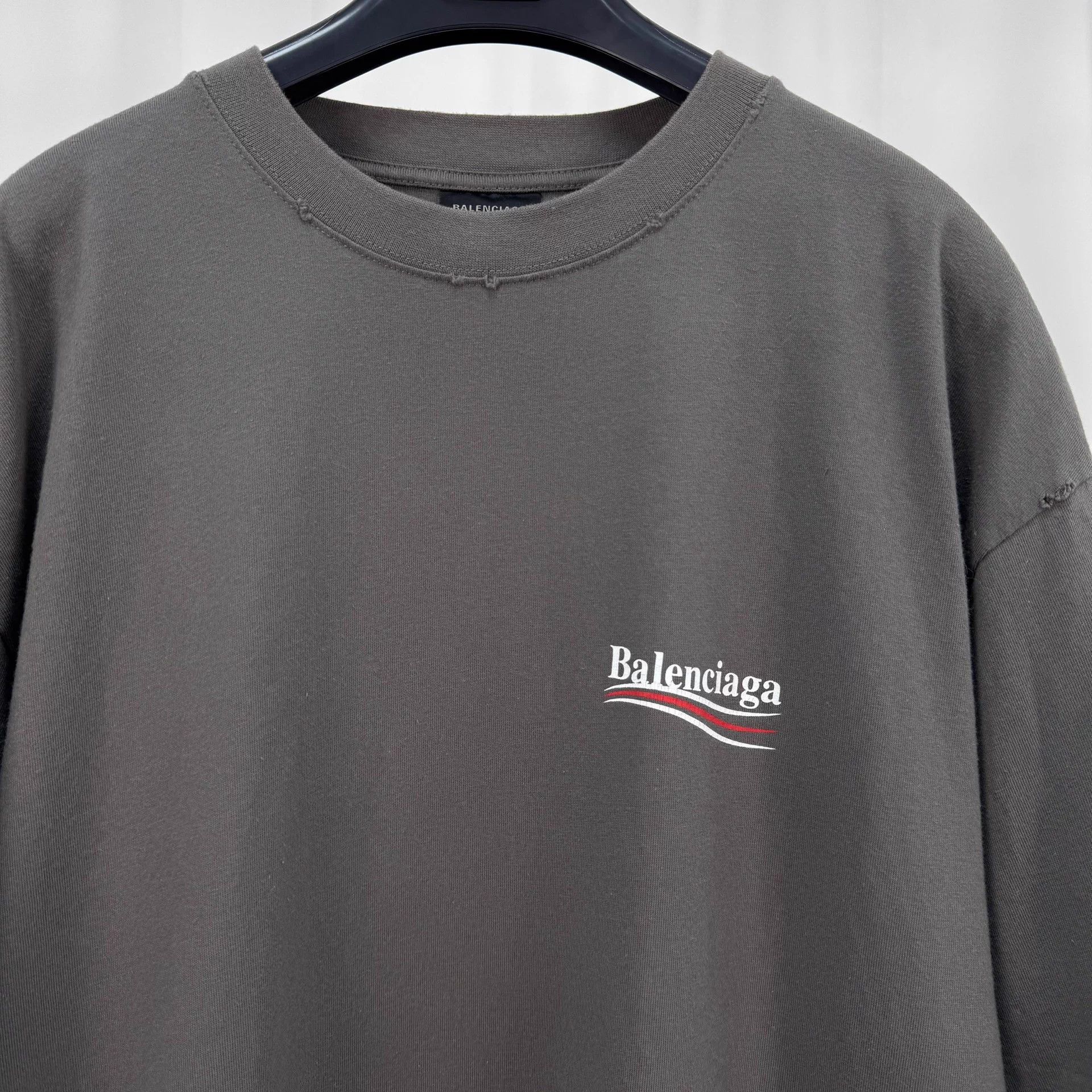 Balenciaga Balenciaga Distressed Cola Smoke Gray Tee Size S 99 New Size US S / EU 44-46 / 1 - 3 Thumbnail