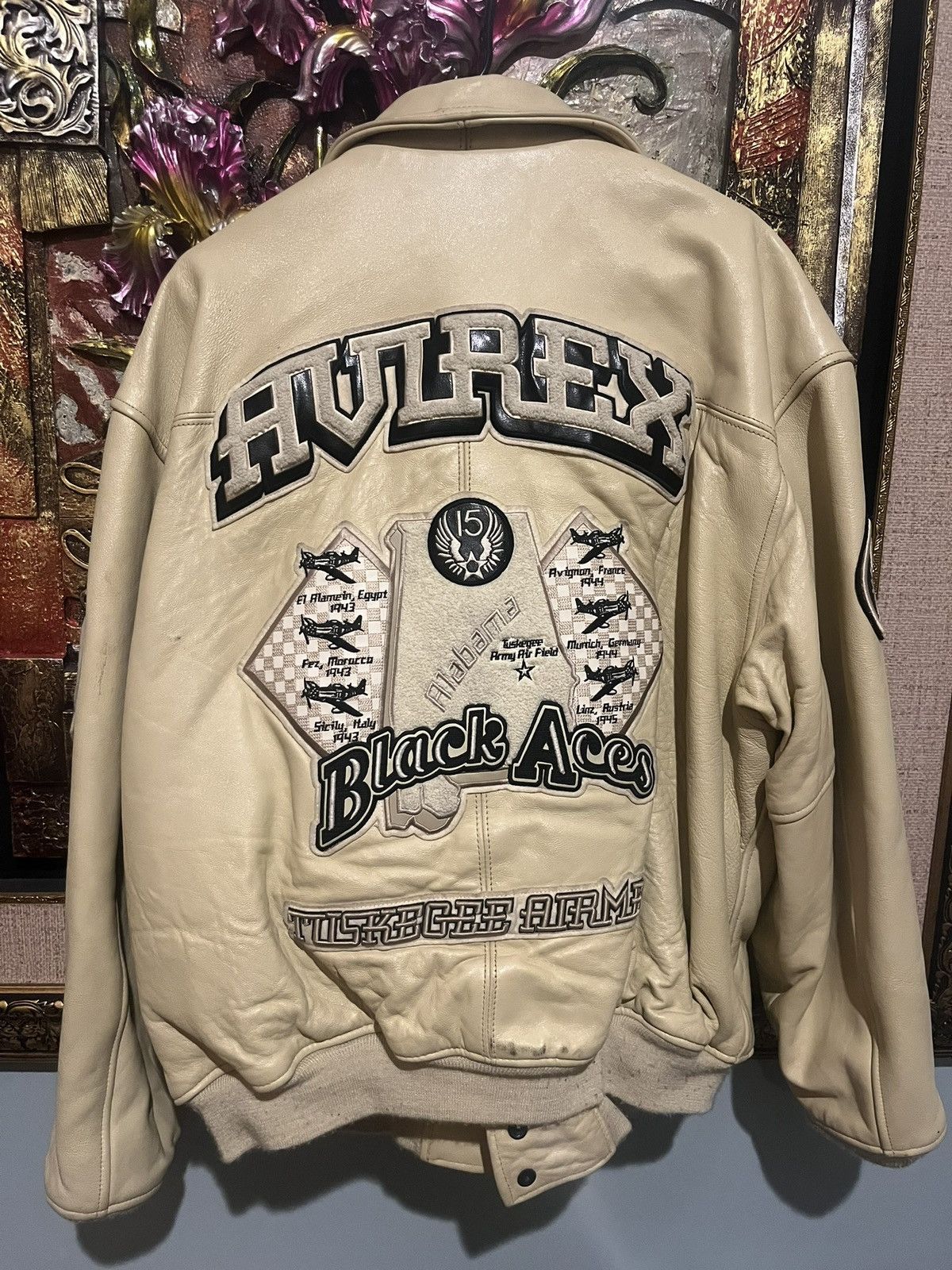 Avirex Avirex Vintage Leather Jacket Size US XXL / EU 58 / 5 - 5 Thumbnail