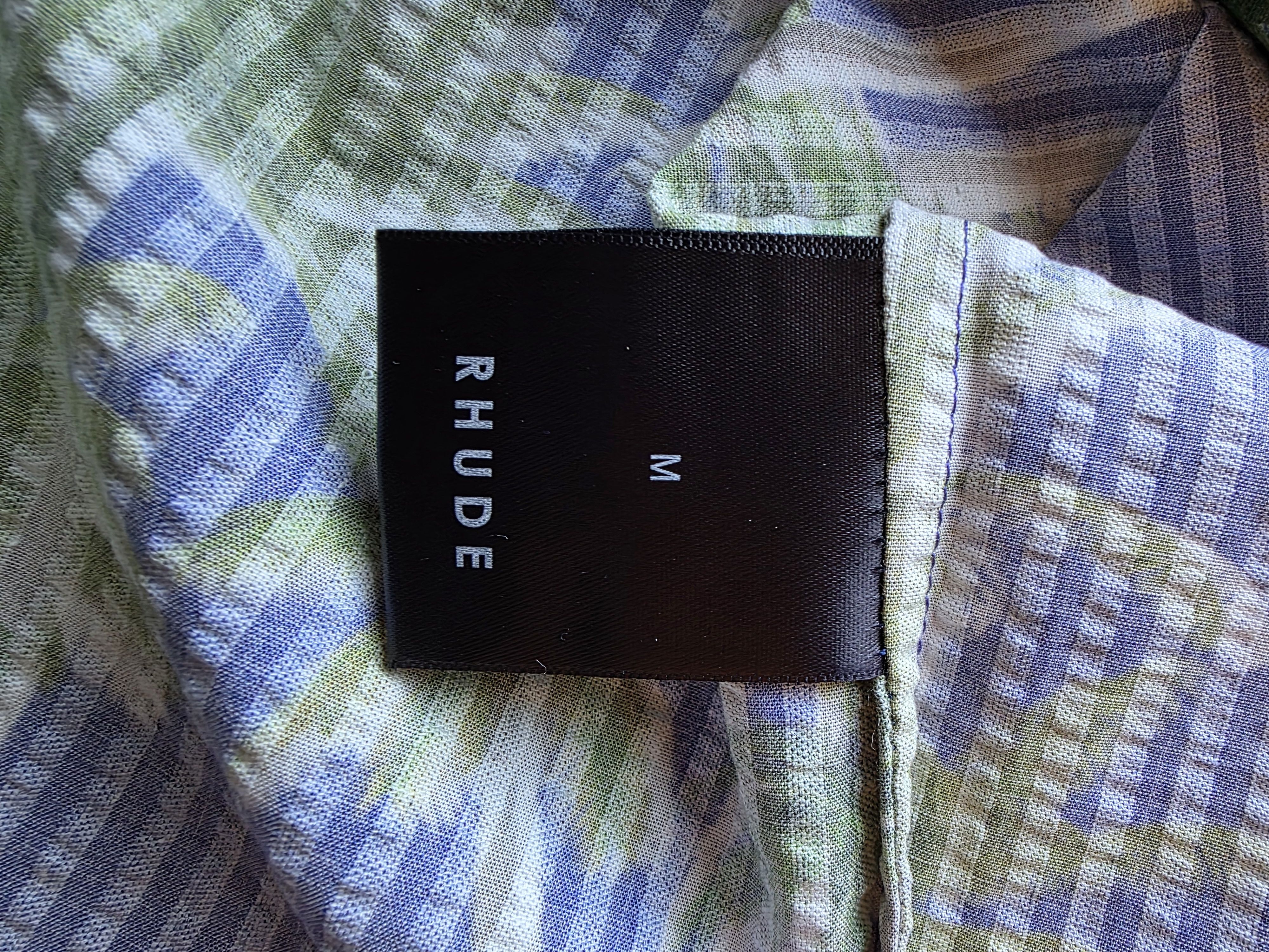 Rhude Rhude Printed Searsucker short sleeved shirt Men Sz M Size US M / EU 48-50 / 2 - 8 Thumbnail
