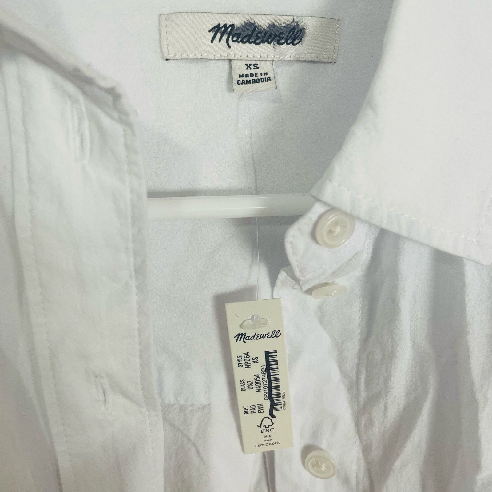 Madewell Madewell Oversized Straight Button Up Shirt US Women's XS Size XS / US 0-2 / IT 36-38 - 3 Thumbnail