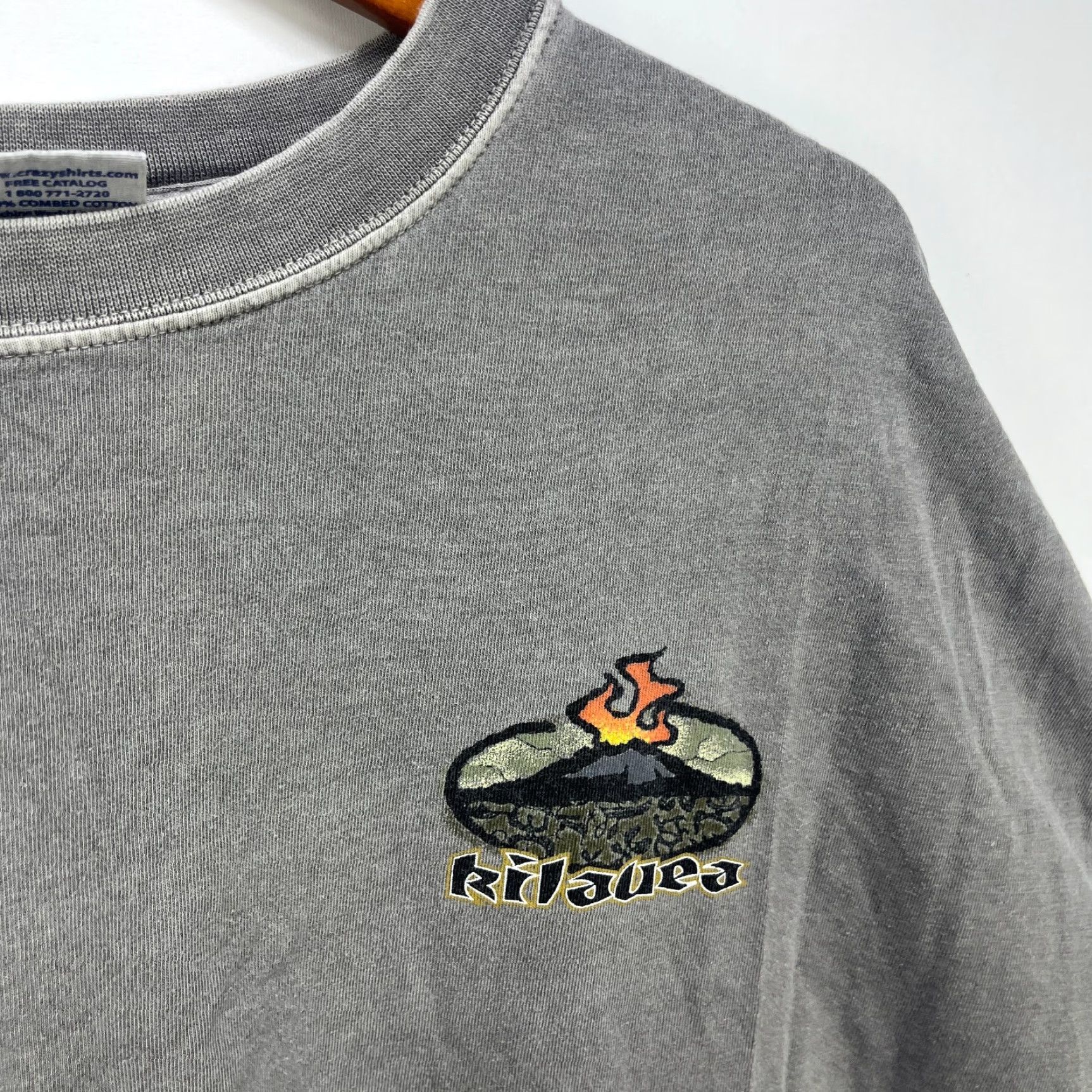 Vintage VINTAGE Hawaii Volcano Surf Sun Faded Long Sleeve Shirt 2XL Size US XXL / EU 58 / 5 - 4 Thumbnail