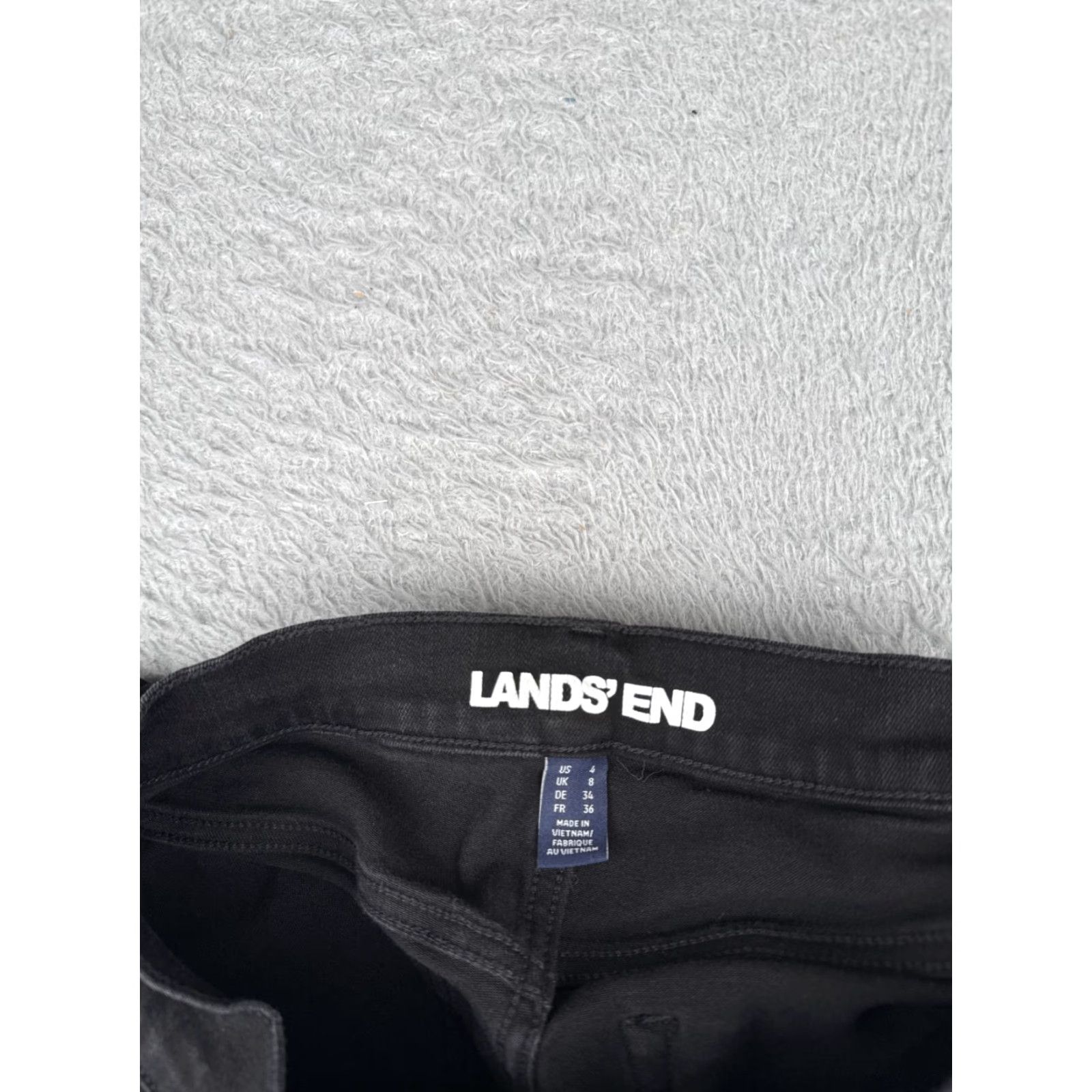 Lands' End Lands' End Jeans Women's 4 Black Mid Rise Bootcut Cotton Blend Zip Fly 26x31 Size 27" / US 4 / IT 40 - 6 Thumbnail