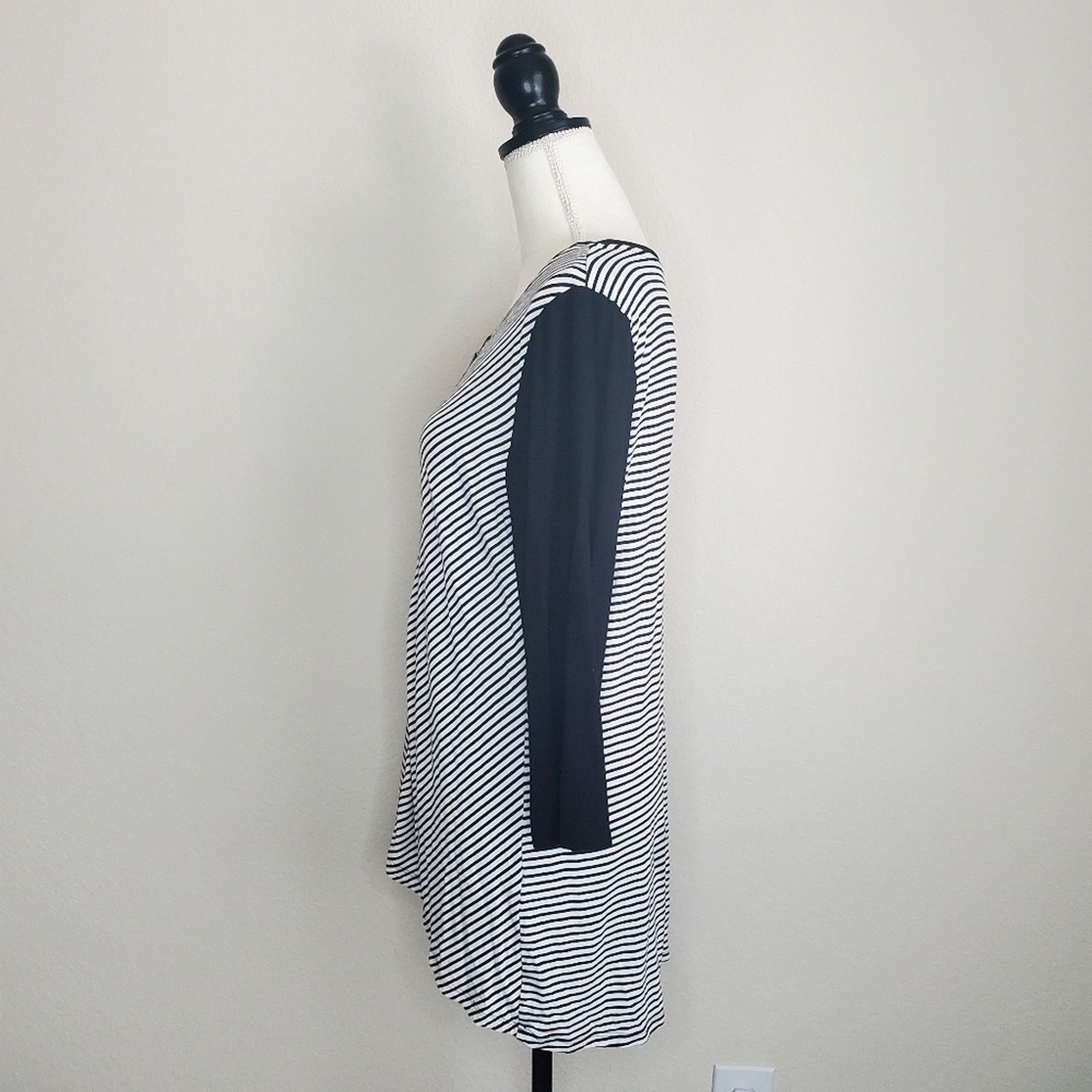 Chicos Chico's Miter Striped Mix Top Large Size L / US 10 / IT 46 - 3 Thumbnail