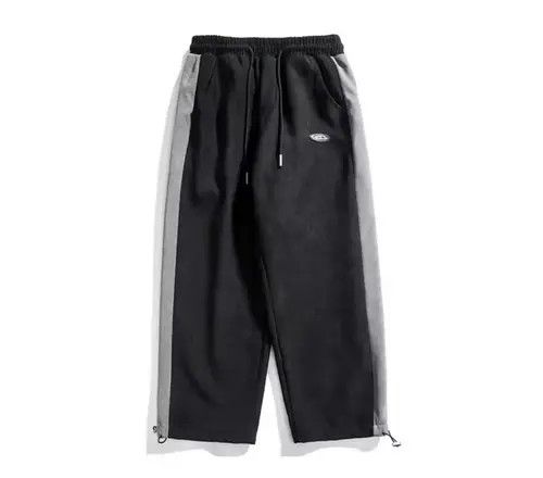 20AW Indigo Union Japan Black Pleuche Patchwork Sweatpants