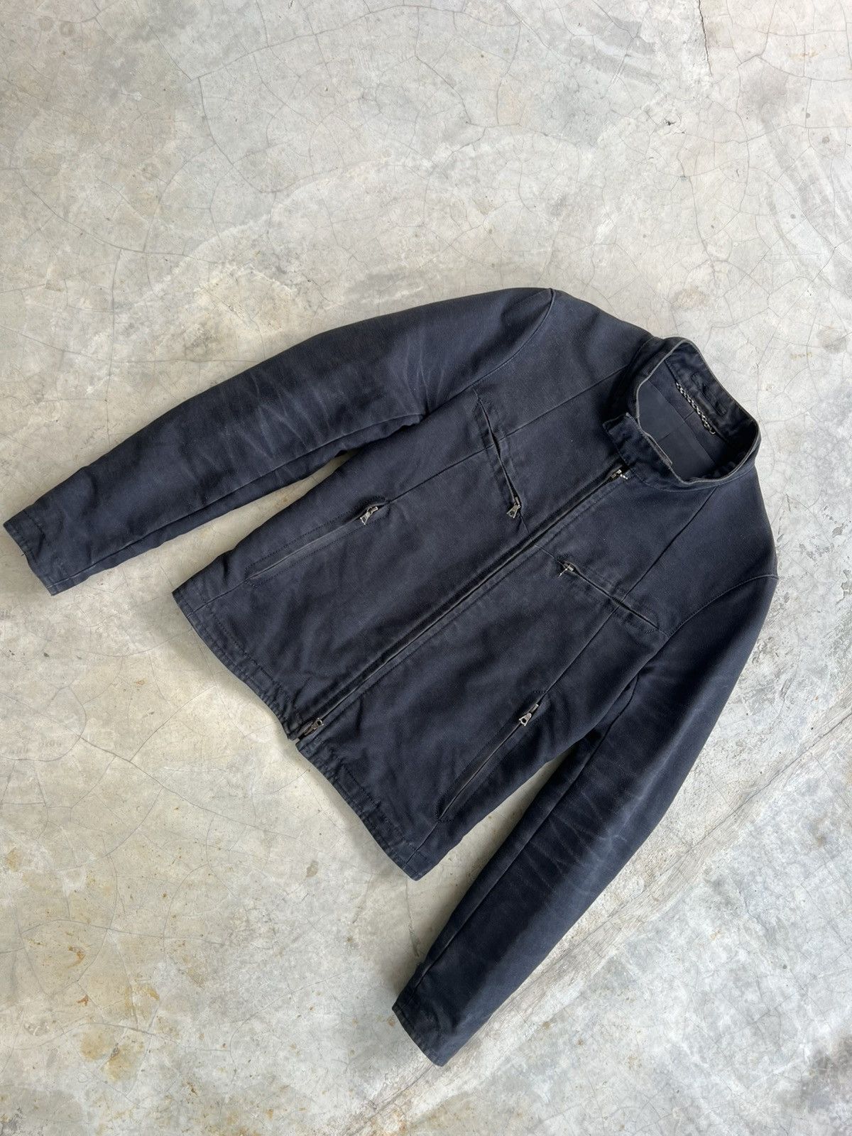 The Viridi-anne Archival The Viridi-anne Faded Black Cotton Moto Jacket Size US S / EU 44-46 / 1 - 3 Thumbnail