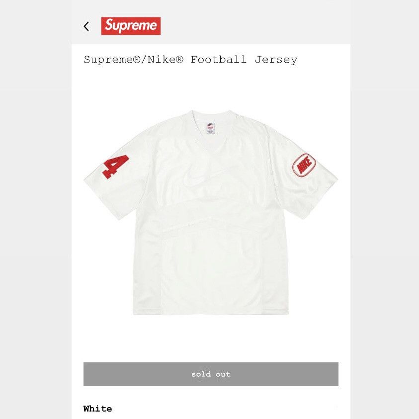 Supreme Supreme Sudden Death Football Jersey medium | Grailed