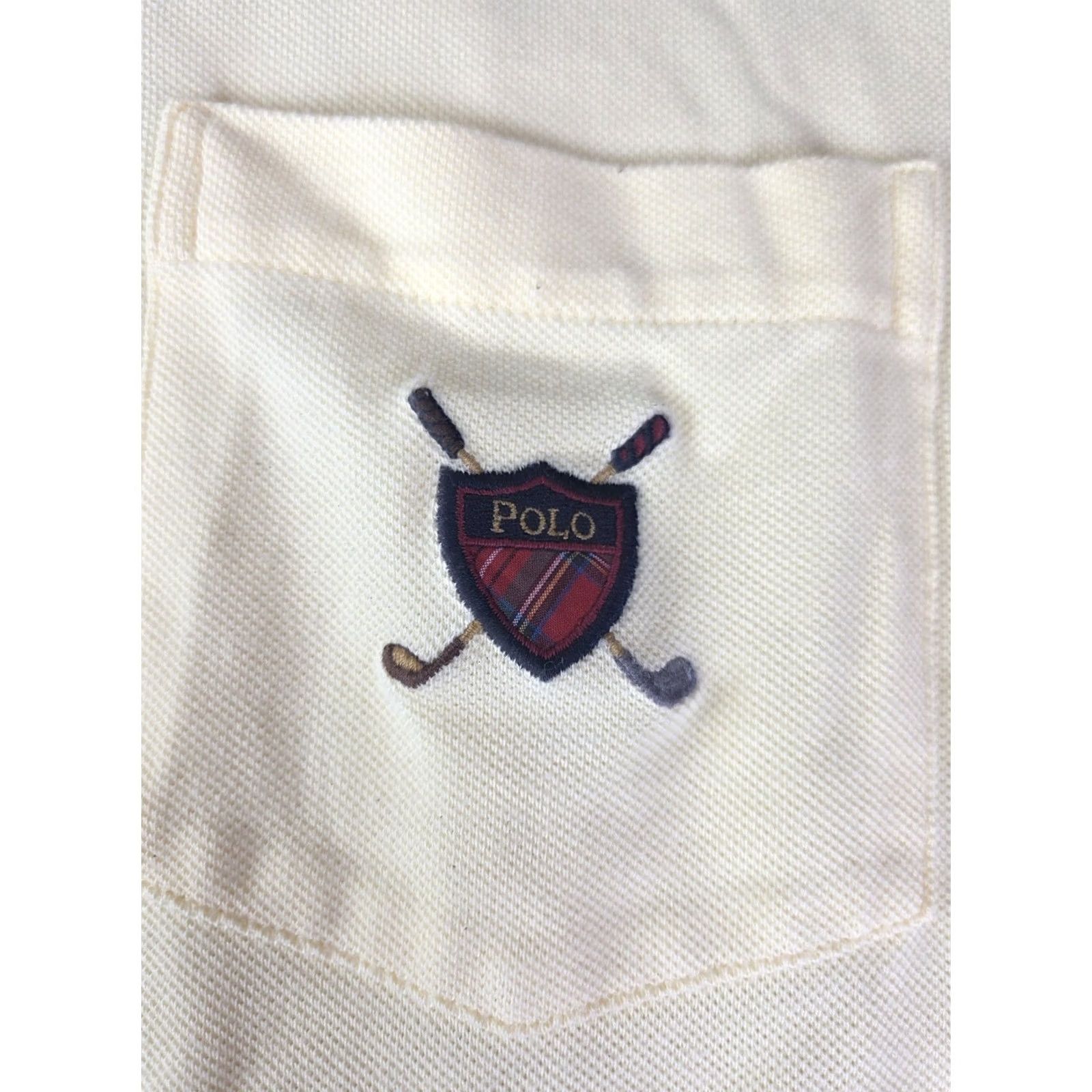 Ralph Lauren VINTAGE Ralph Lauren Polo Shirt Mens XL Polo Yellow Crest Short Sleeve Crest Size US XL / EU 56 / 4 - 3 Thumbnail