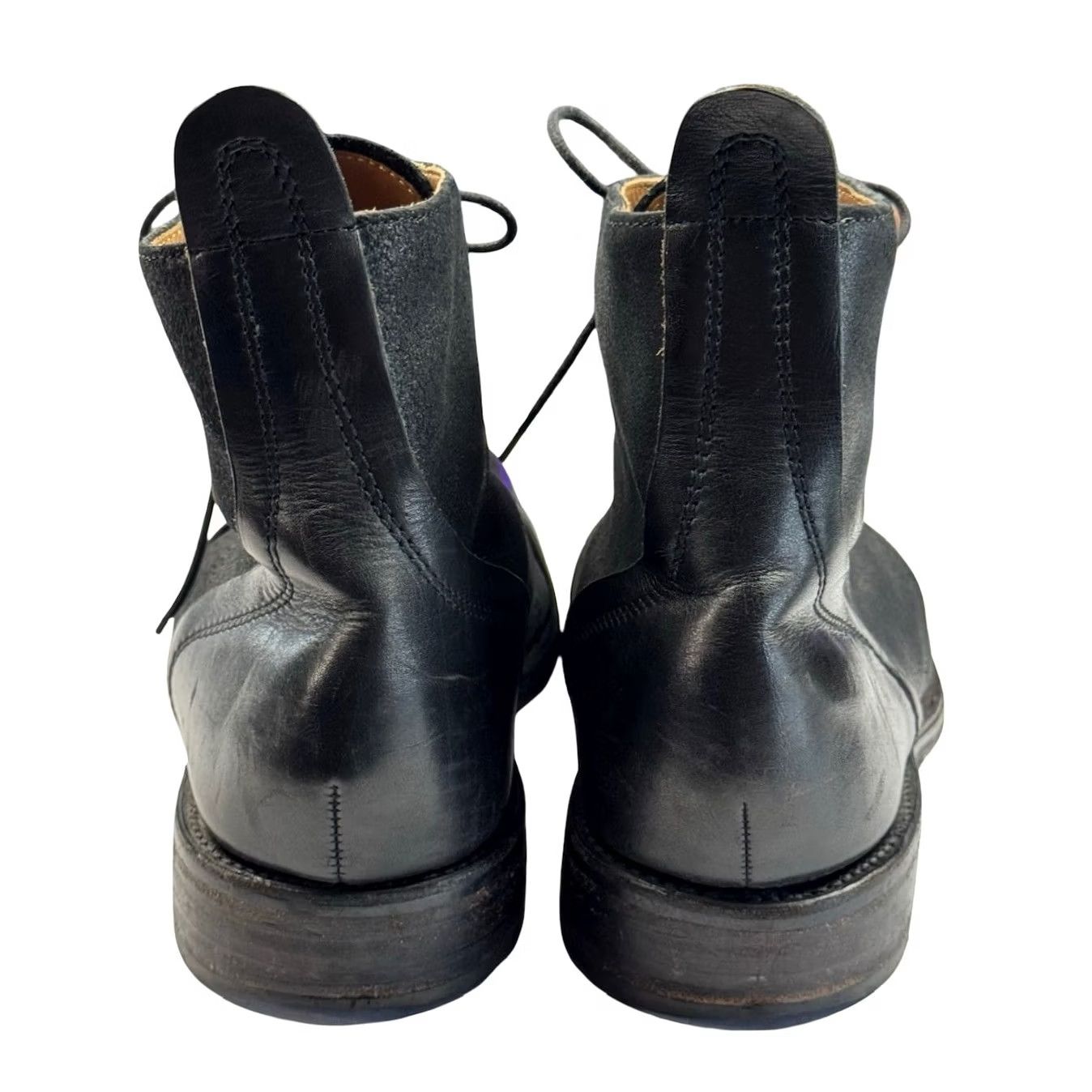 Grenson Grenson England Leather Men's Combat Boots Black • 10.5 US 9.5 UK Boots Mens Leather Black Combat Lace Up Ankle Rubber Sole UK Origin Size US 10 / EU 43 - 3 Thumbnail