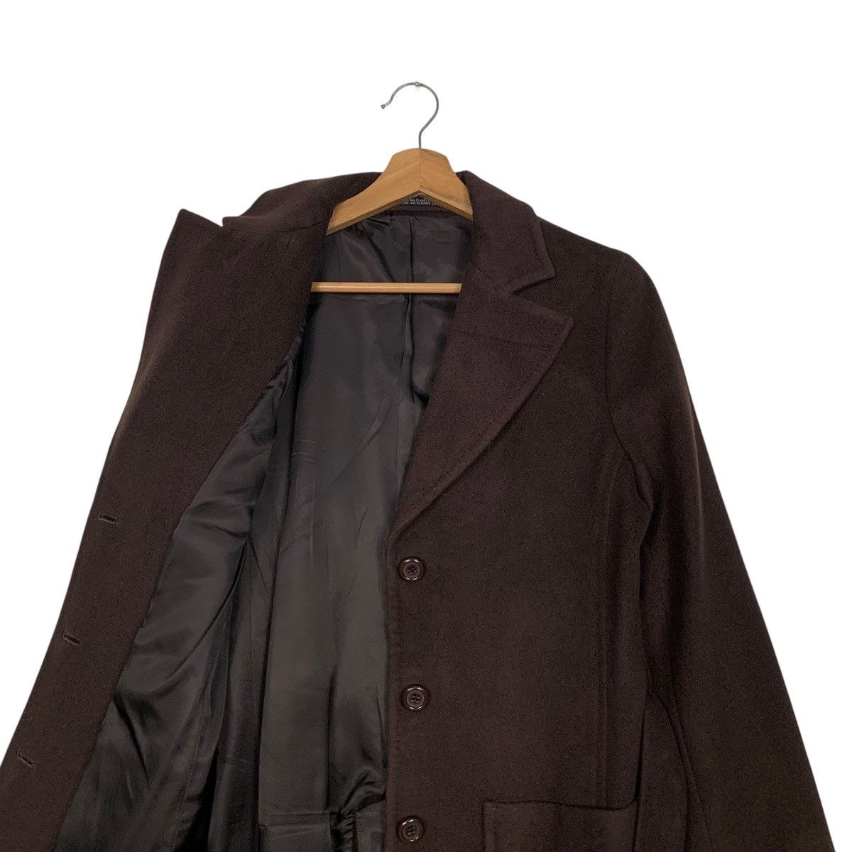 Japanese Brand INED Brown Wool Cashmere Overcoat / Jacket #2696-C121 Size M / US 6-8 / IT 42-44 - 11 Thumbnail