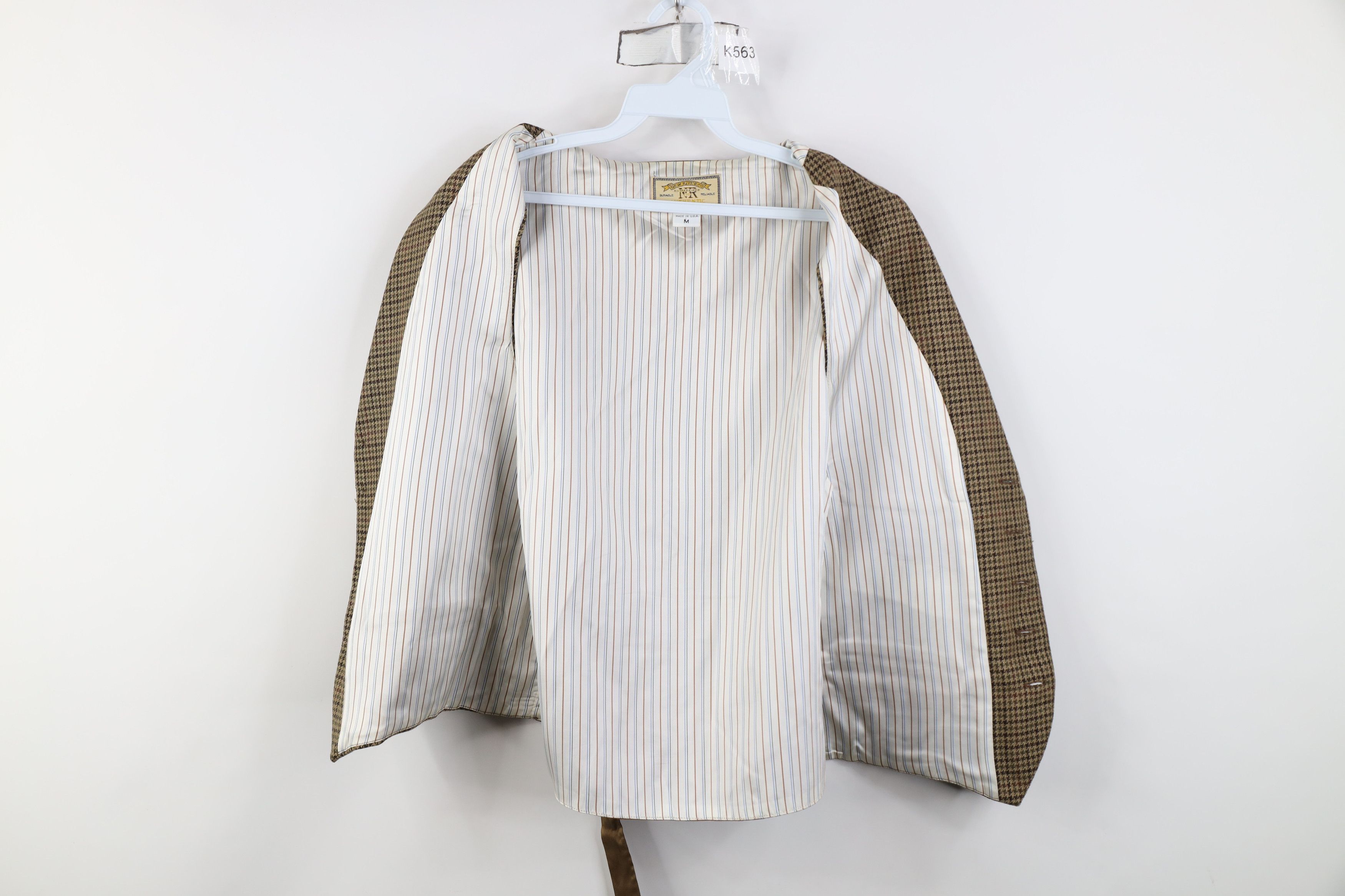 Vintage Vintage 90s Streetwear Back Suit Vest Jacket Houndstooth US Size US M / EU 48-50 / 2 - 8 Thumbnail
