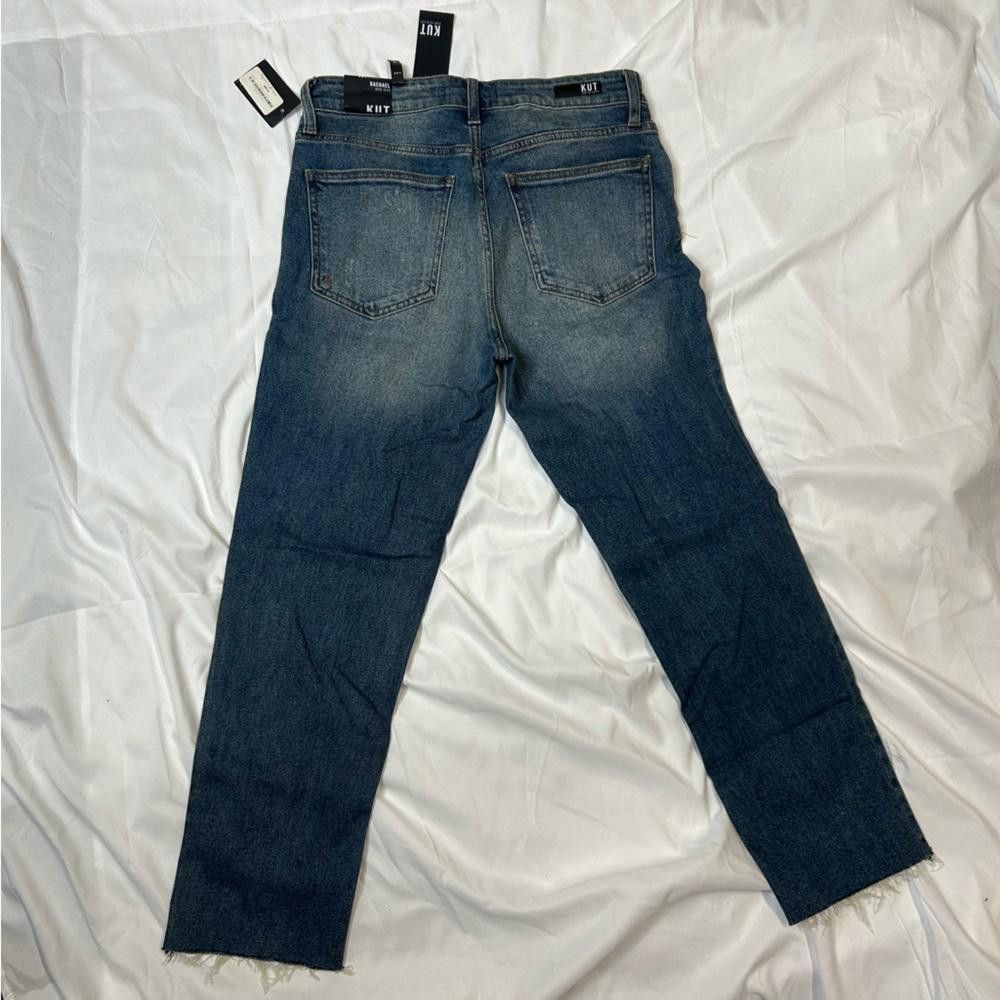 Designer NWT - KUT From The Kloth, Rachael Ripped Raw Hem Mom Jean, 2 Size 26" / US 2 / IT 38 - 5 Thumbnail