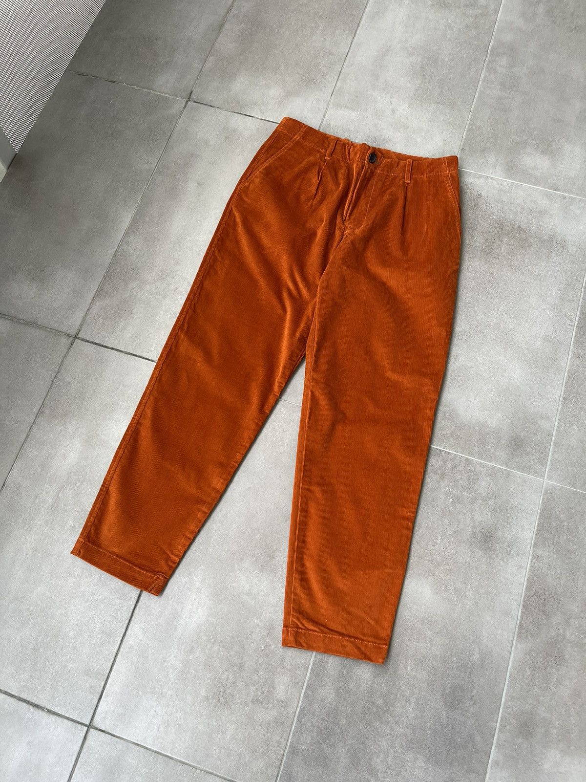 Paul Smith !DS! FW22 Paul Smith Orange Corduroy Pleated Trousers Size US 32 / EU 48 - 5 Thumbnail