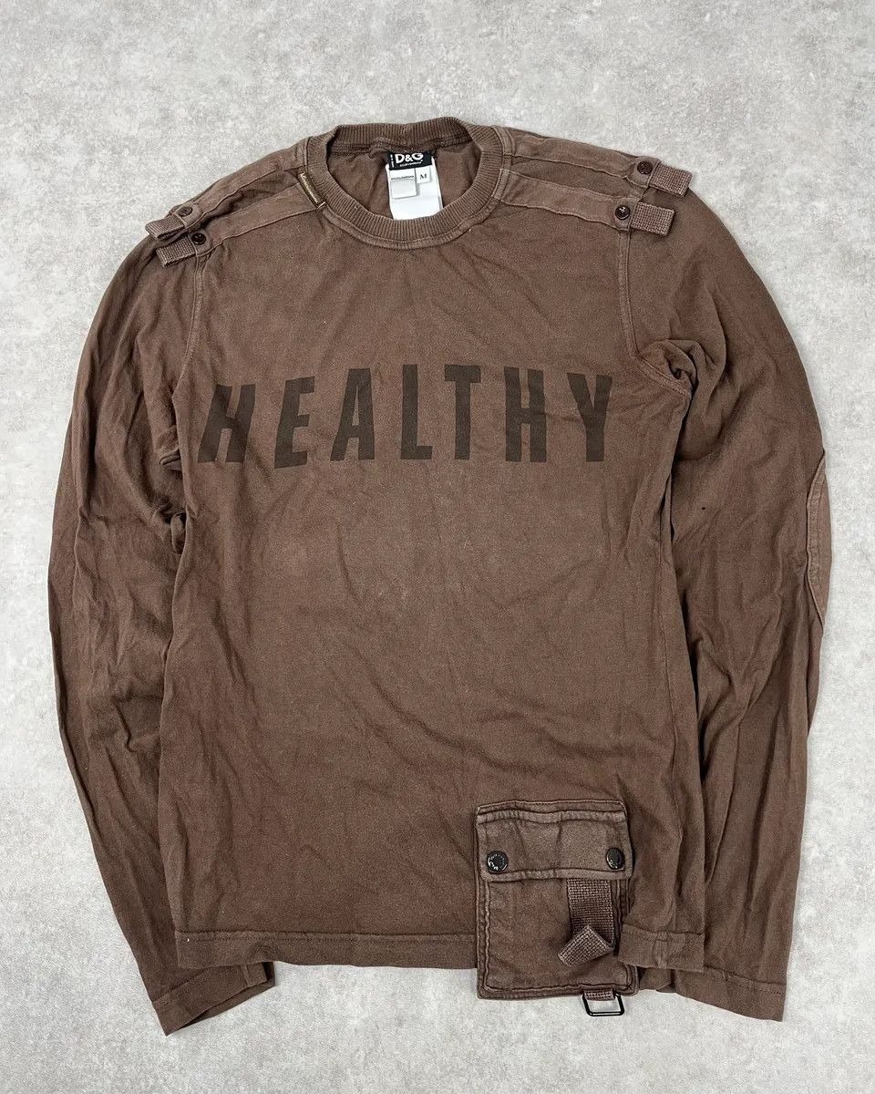 Dolce & Gabbana SS2003 Dolce & Gabbana Brown Combat Utility Longsleeve Size US S / EU 44-46 / 1 - 1 Thumbnail