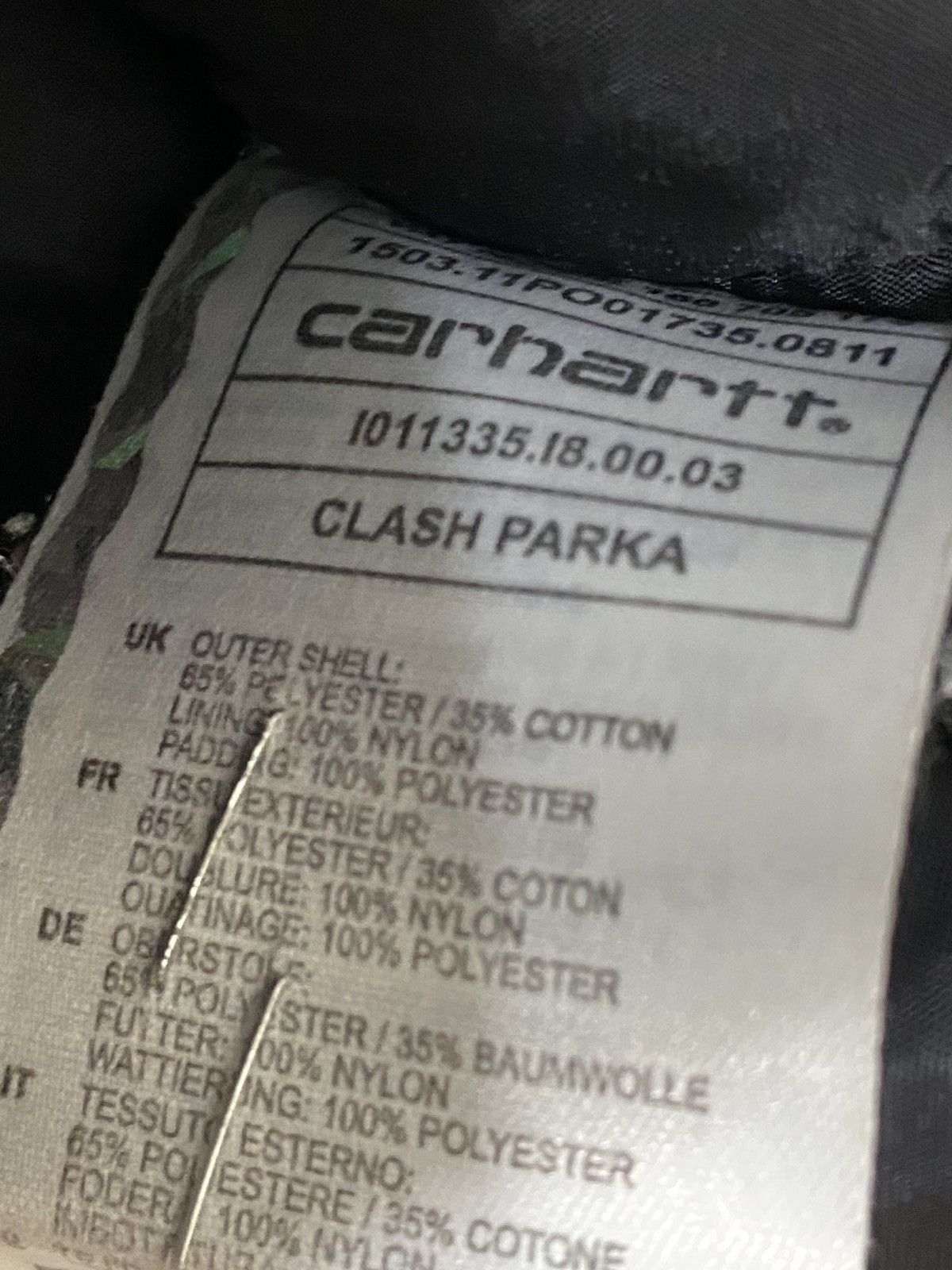 Carhartt Wip Carhartt WIP Clash Parka, size XL, gray/black, used Size US XL / EU 56 / 4 - 11 Thumbnail