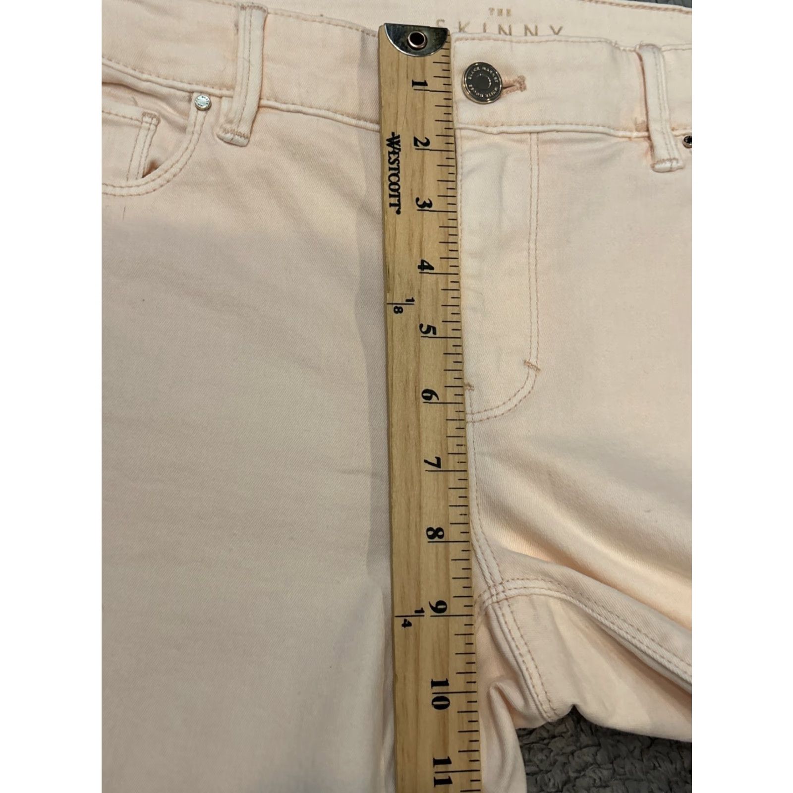 White House Black Market White House Black Market Jeans Womens 4 The Skinny Ankle Pink Blush Stretch Size 27" / US 4 / IT 40 - 5 Thumbnail