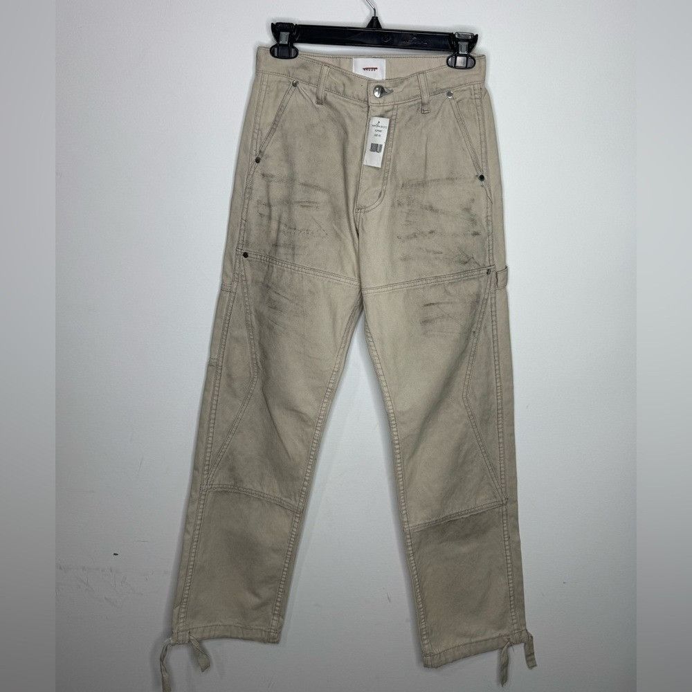 Rhude Rhude Chevron Painter Pants Elephant Tan Men’s Size XS Size US 28 / EU 44 - 2 Thumbnail