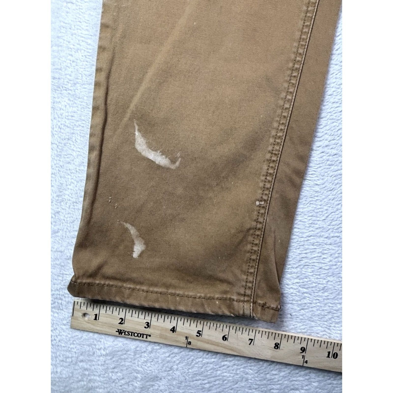 Levi's Levi's Jeans Mens 33x32 Brown Straight Leg Distressed Outdoor Workwear Denim Cotton 541 505 Grunge Mens Size US 33 - 5 Thumbnail
