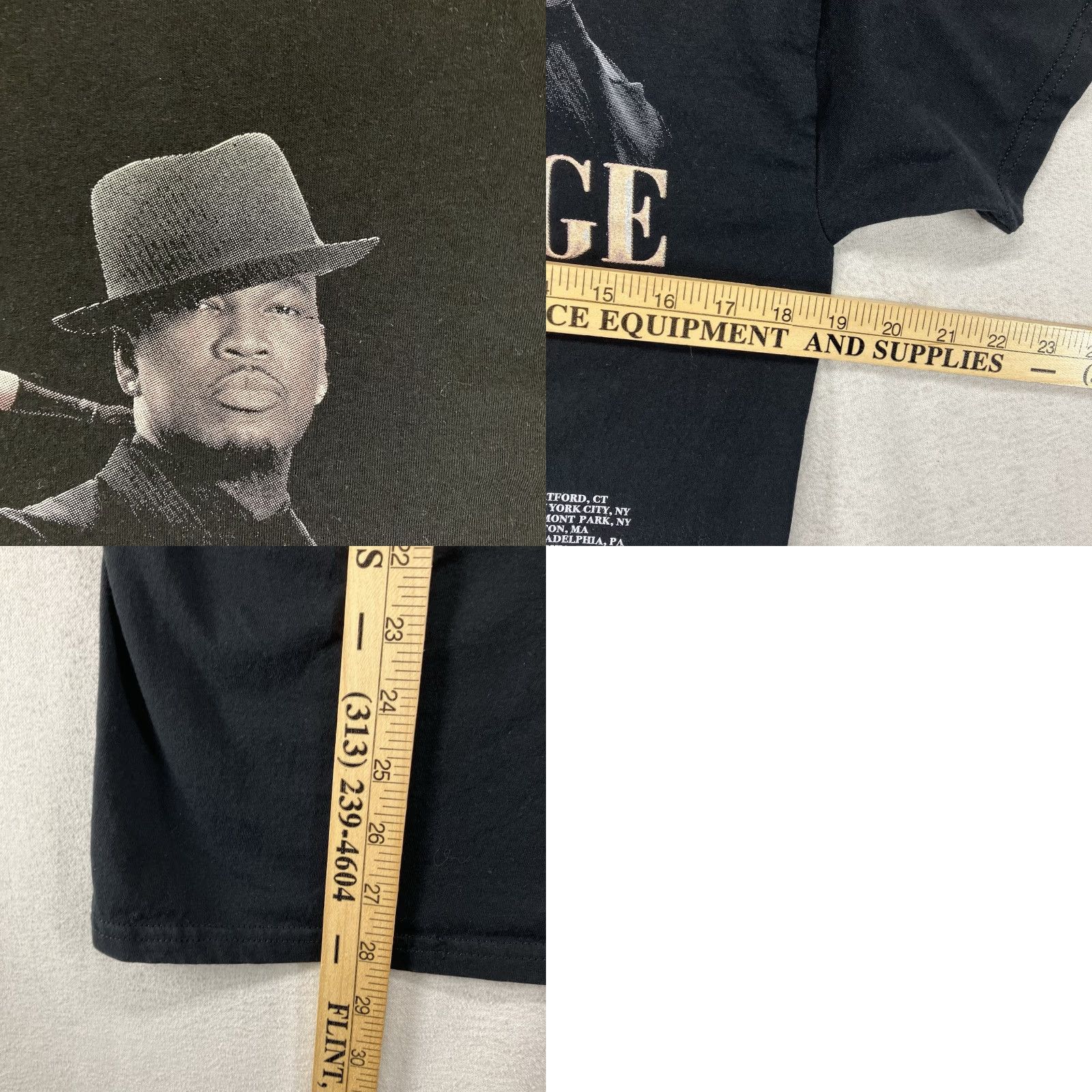Fruit Of The Loom Mary J Blige Shirt Medium Black All Cotton Bling Graphic Crew Neck Tour Ne-Yo & Mario Size M / US 6-8 / IT 42-44 - 10 Thumbnail