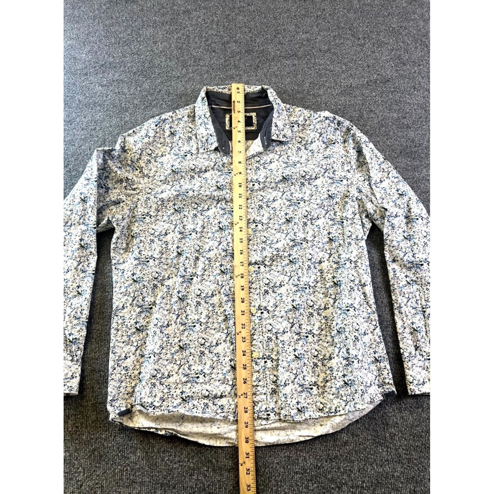 Vintage Level Ten Button-Up Shirt Men's XL Blue Cotton Geometric Comfort Preppy Career Shirt Size US XL / EU 56 / 4 - 3 Thumbnail