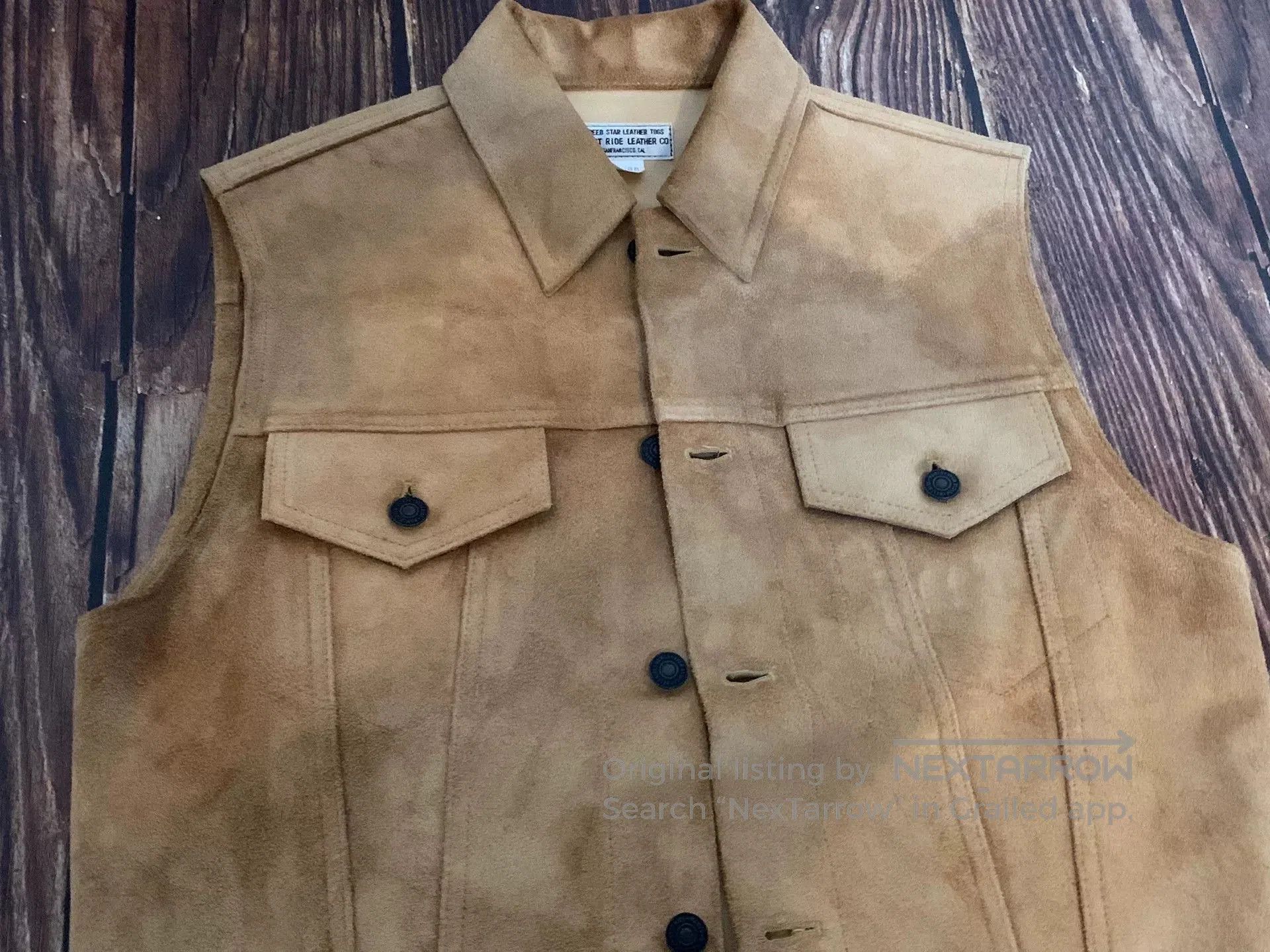 WEST RIDE soft beige suede vest with pockets. Size US M / EU 48-50 / 2 - 3 Thumbnail