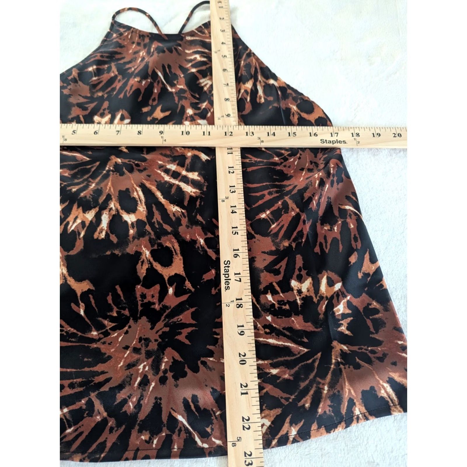 Banana Republic Banana Republic Blouse Sleeveless Tie Dye Black White Brown Sz M Womens Casual Shirt Size M / US 6-8 / IT 42-44 - 5 Thumbnail