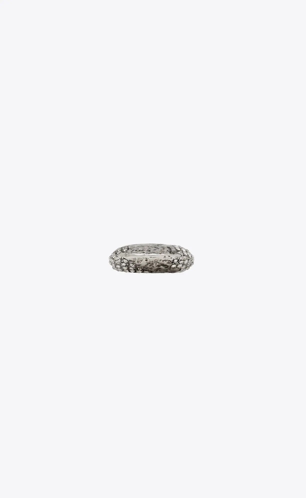 Saint Laurent Paris o1s1wg110325 Size: 06 / 715905 Bumpy Rhinestone Ring Metal Size ONE SIZE - 2 Thumbnail