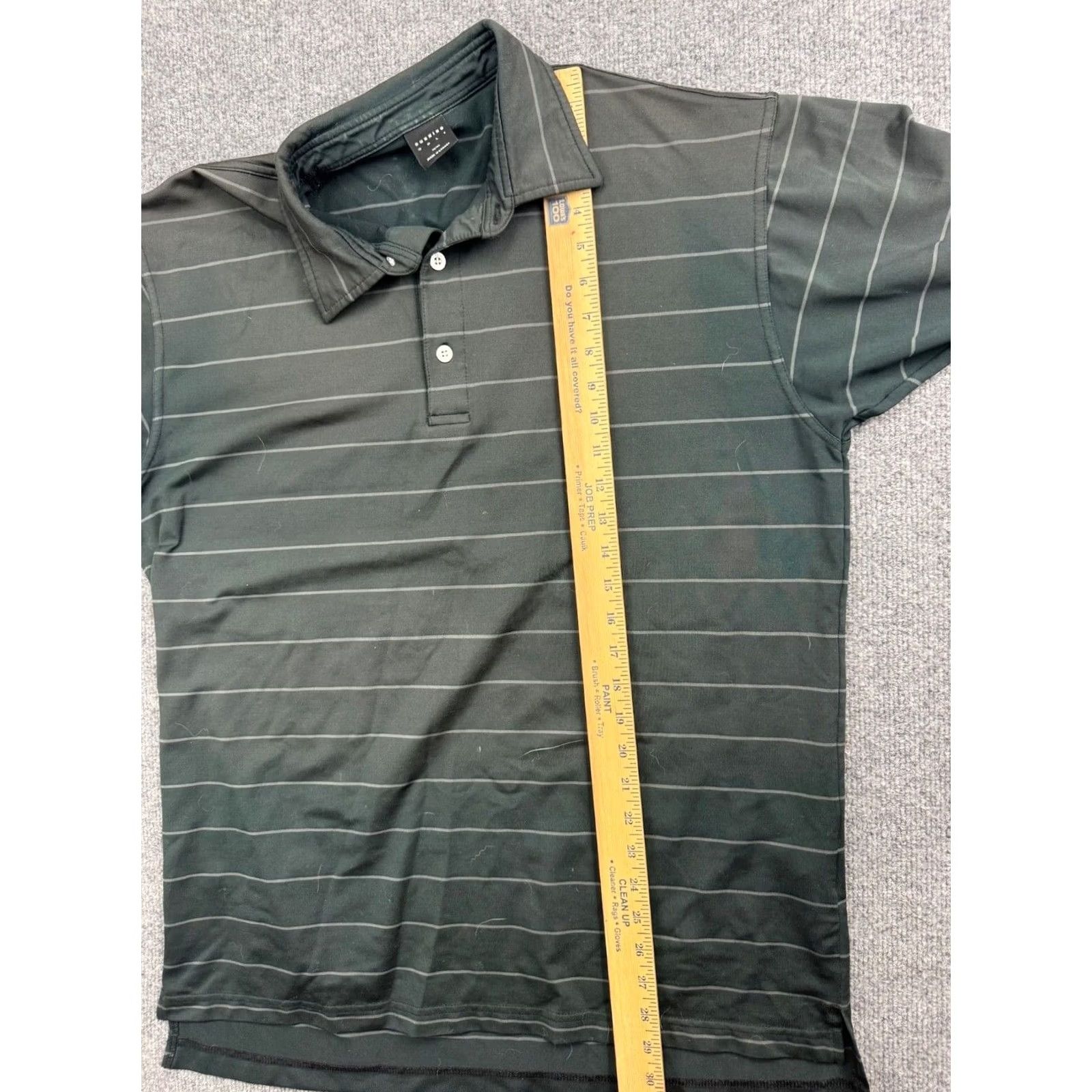 Vintage Dunning Polo Shirt Men's M Black Stripe Short Sleeve Button Iron Horse Sports Golf Casual Size US M / EU 48-50 / 2 - 4 Thumbnail