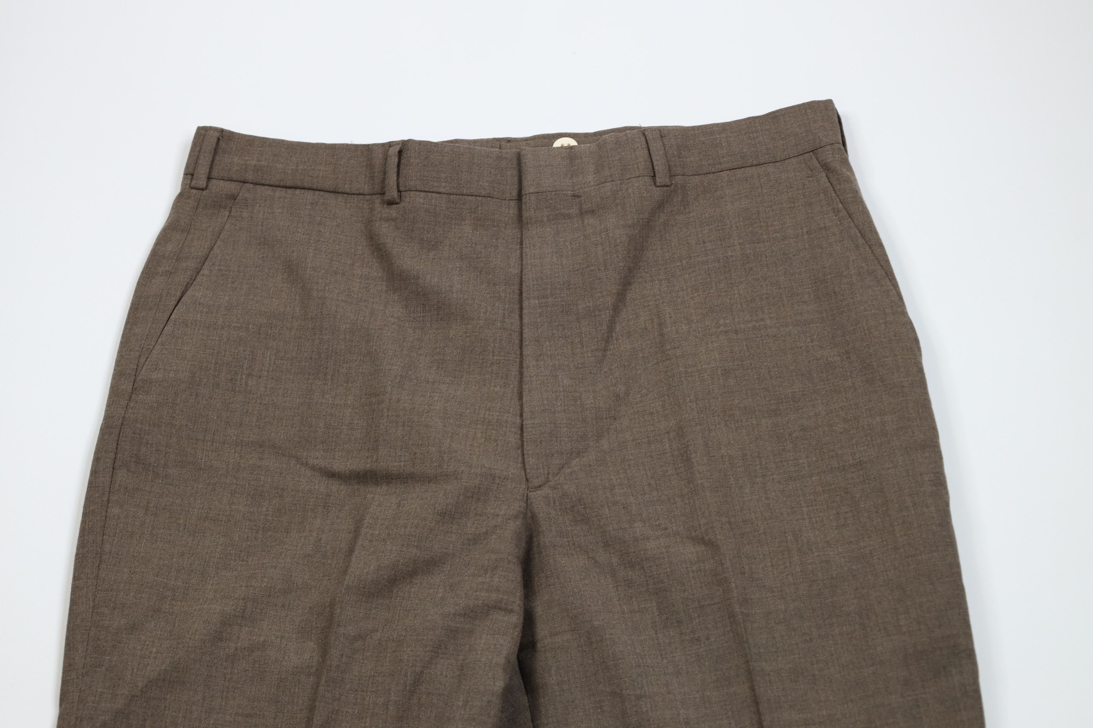 Lands' End × Vintage Vintage 90s Lands End Leg Chino Pants Trousers Brown USA Size US 36 / EU 52 - 2 Thumbnail