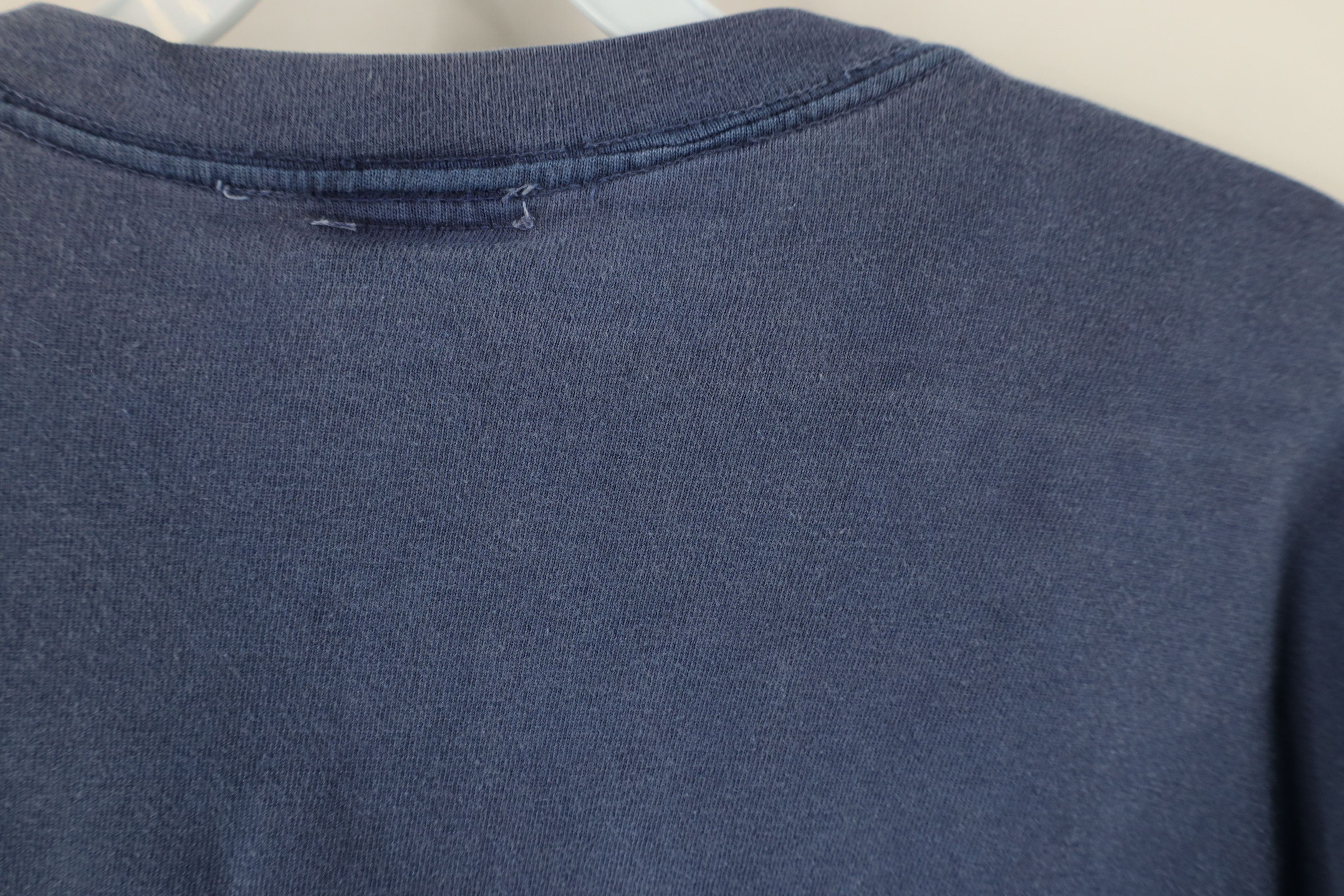 Vintage Vintage 90s Streetwear Blank Cotton Long Sleeve T-Shirt Blue Size US L / EU 52-54 / 3 - 7 Thumbnail