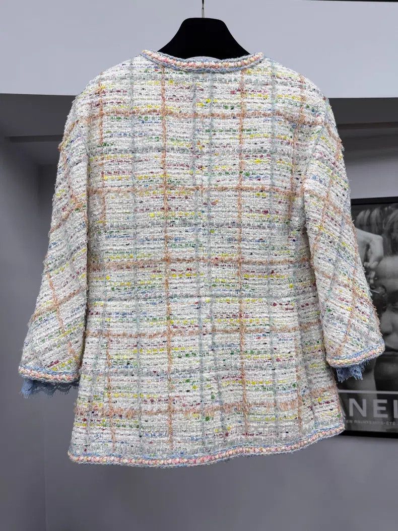 Chanel Chanel Beach series lace stitching tweed knitted jacket Size XS / US 0-2 / IT 36-38 - 3 Thumbnail
