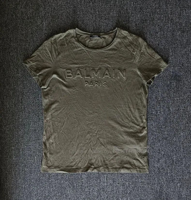 Balmain Balmain Paris Embossed Short Sleeve T. Size US M / EU 48-50 / 2 - 1 Thumbnail