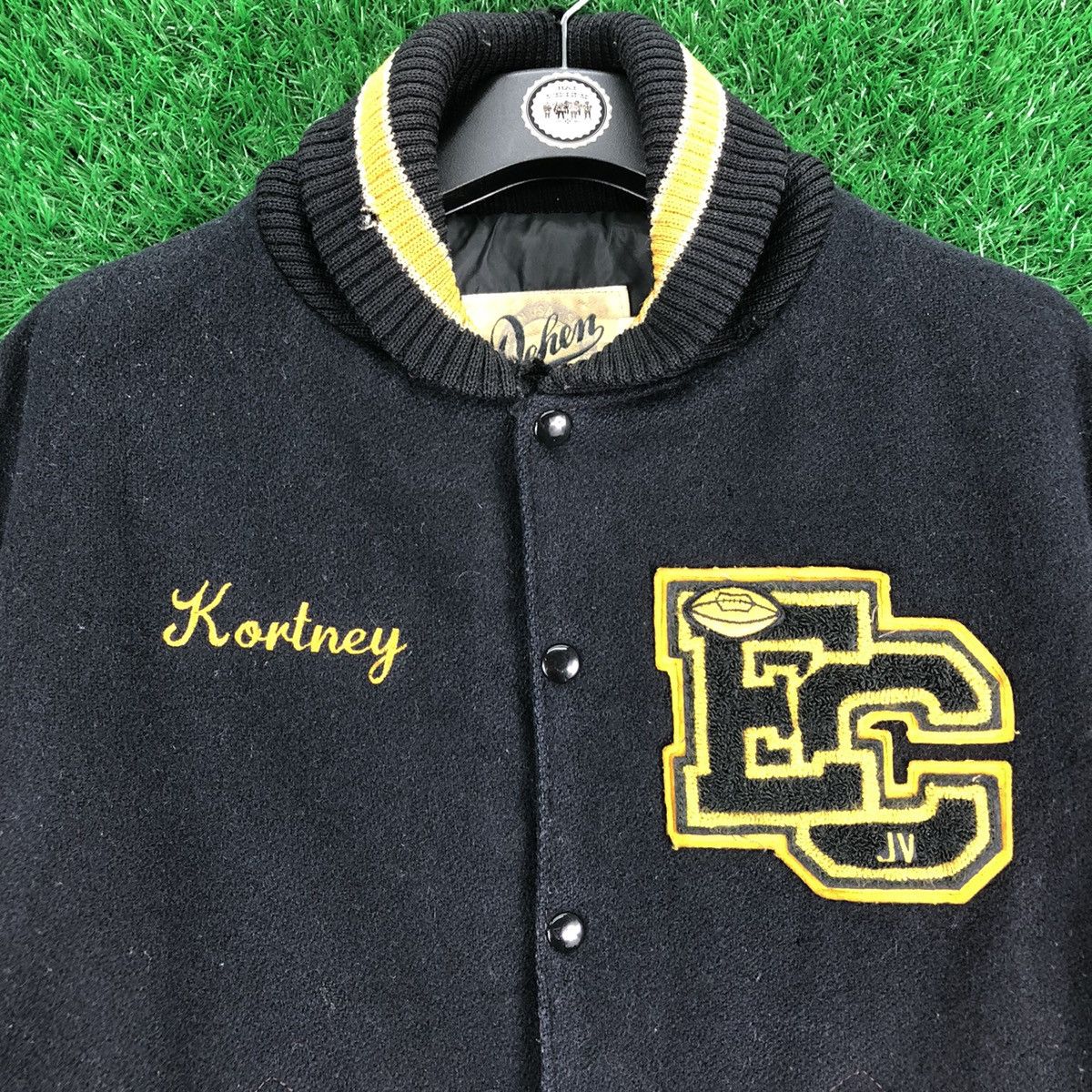 Dehen 1920 Vintage 90's Dehen 1920 Varsity Jacket Leather Sleeve Size US XL / EU 56 / 4 - 8 Thumbnail