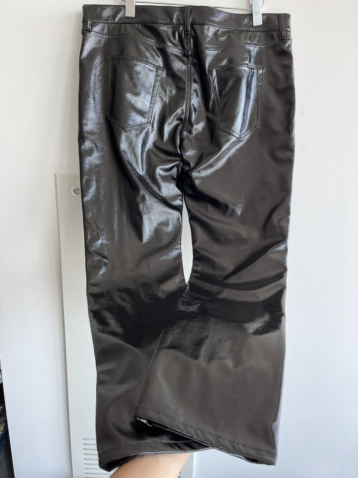 Saint Laurent Paris × Yves Saint Laurent Brand New Runway Saint Laurent Leather Wax Shiny Pant Size US 34 / EU 50 - 4 Thumbnail
