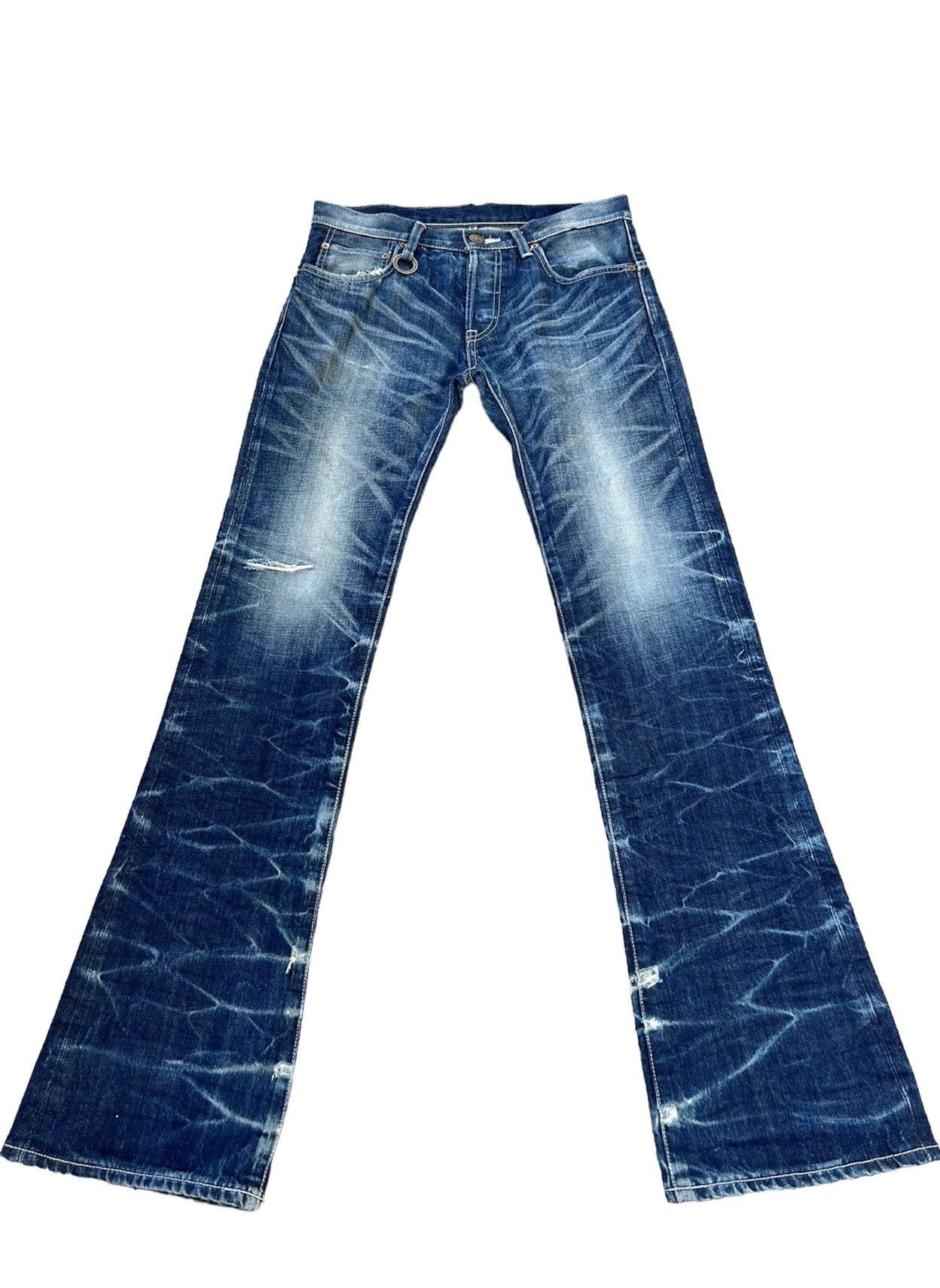BUFFALO BOBS Vintage Buffalo Bobs Japan Rips Distress Denim Flared Jeans Size US 30 / EU 46 - 1 Thumbnail