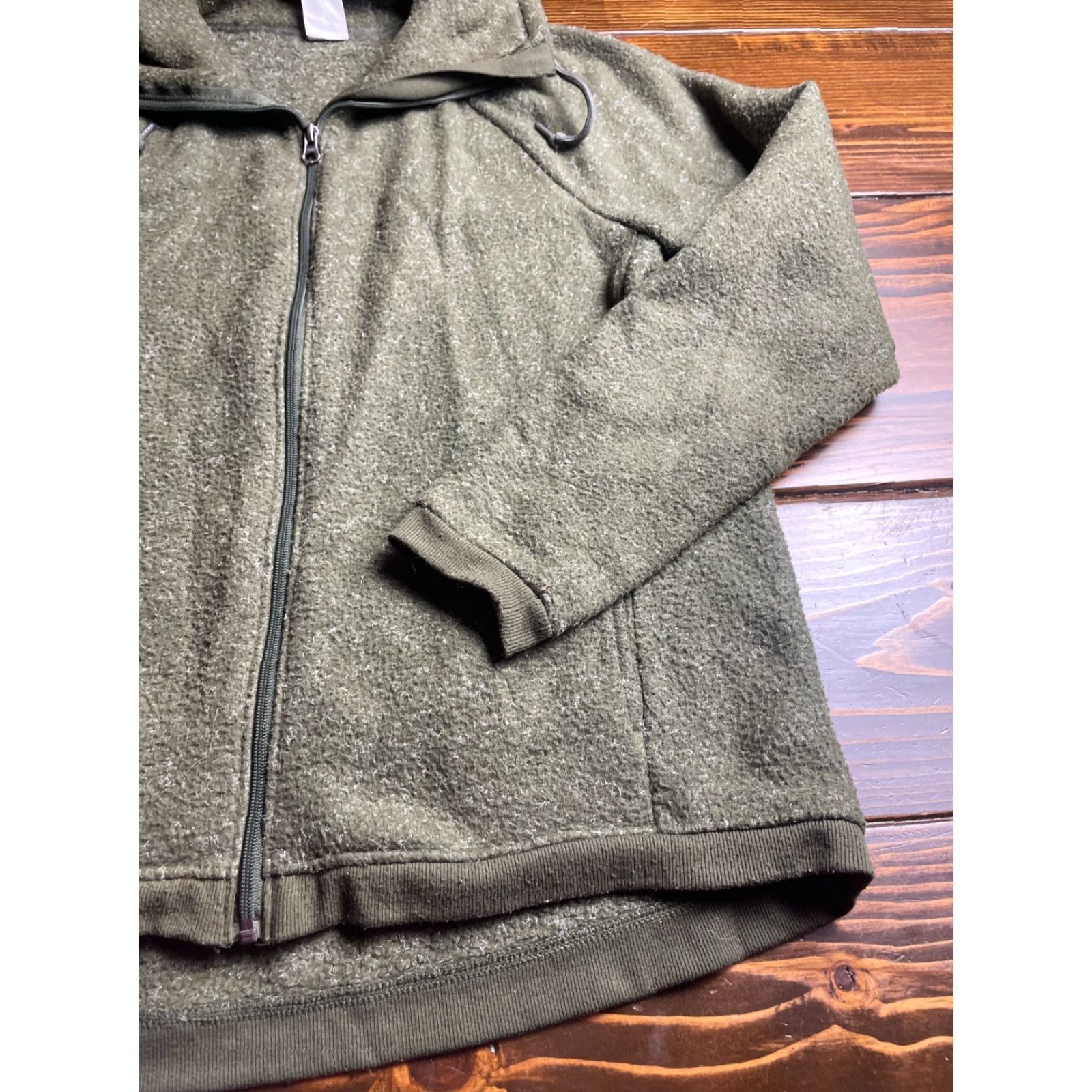 Avia VINTAGE AVIA Sweater Women's L Green Fleece Full Zip Drawstring Activewear Size L / US 10 / IT 46 - 3 Thumbnail