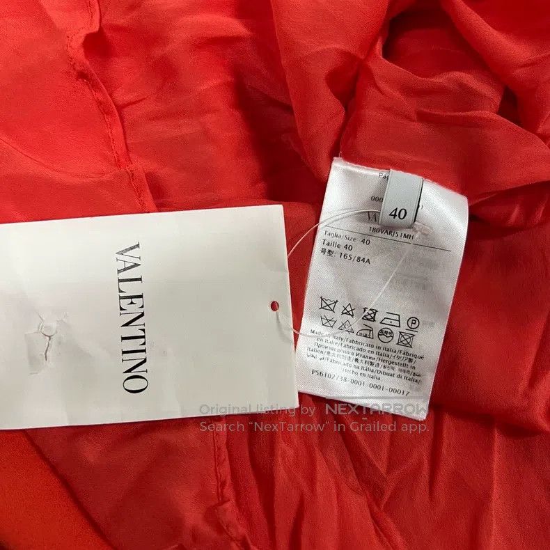 Valentino Valentino Red streamer mulberry silk dress Size M / US 6-8 / IT 42-44 - 7 Thumbnail